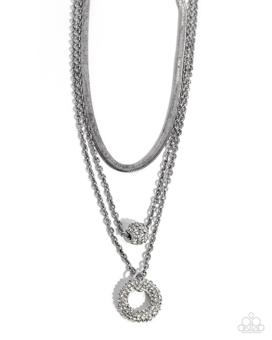 Dominant Dignity - White Necklace - Paparazzi - Dare2bdazzlin N Jewelry