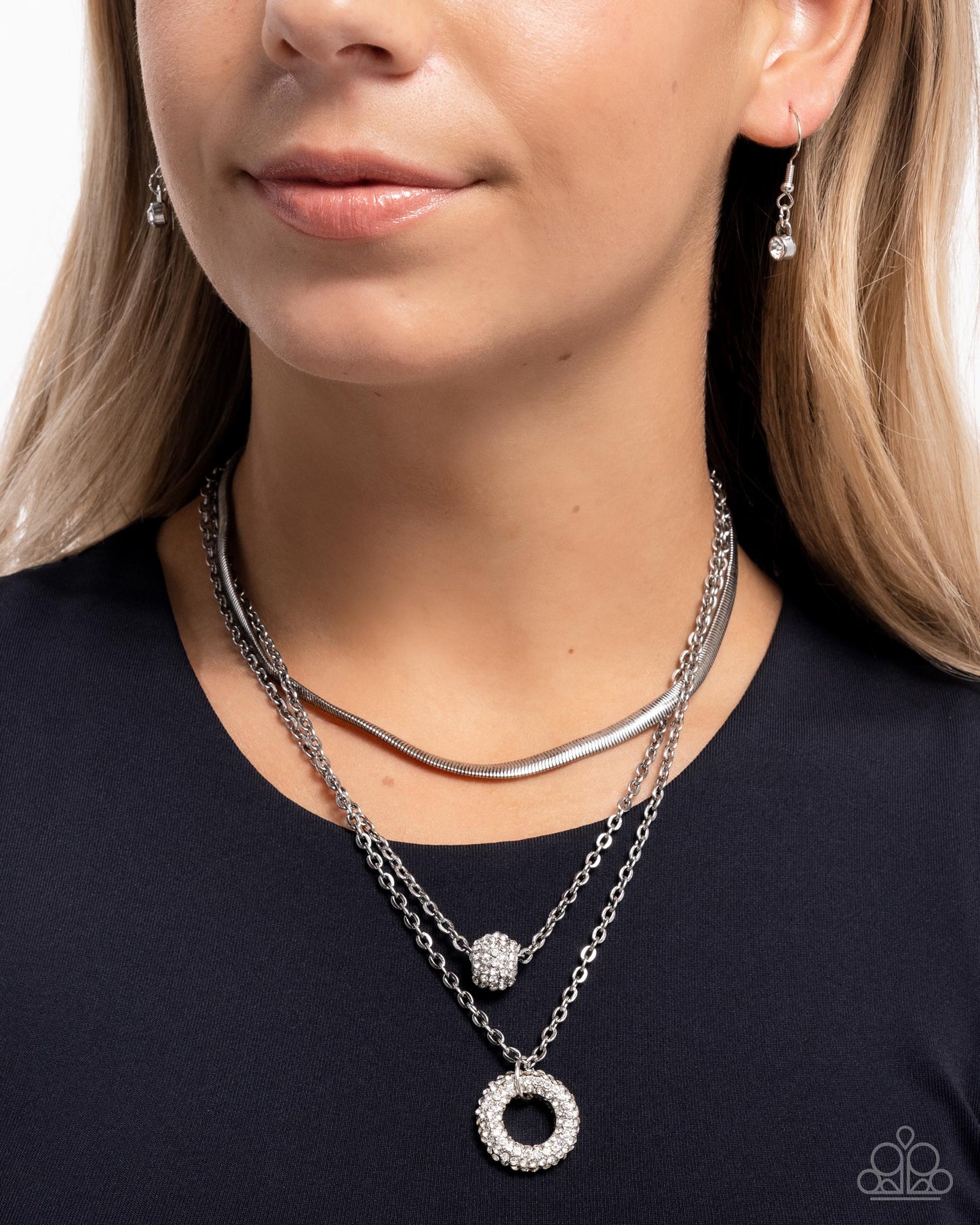 Dominant Dignity - White Necklace - Paparazzi - Dare2bdazzlin N Jewelry