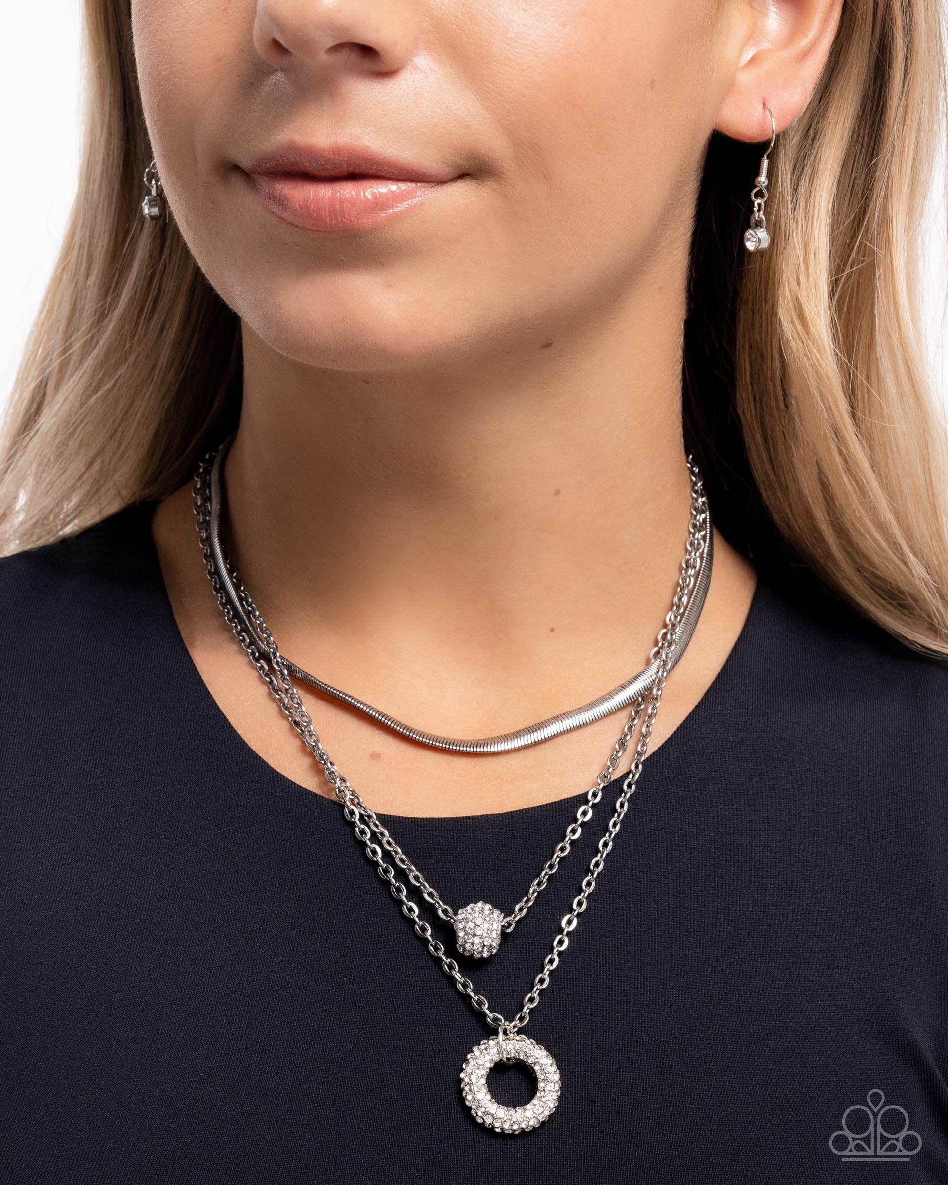 Dominant Dignity - White Necklace - Paparazzi - Dare2bdazzlin N Jewelry