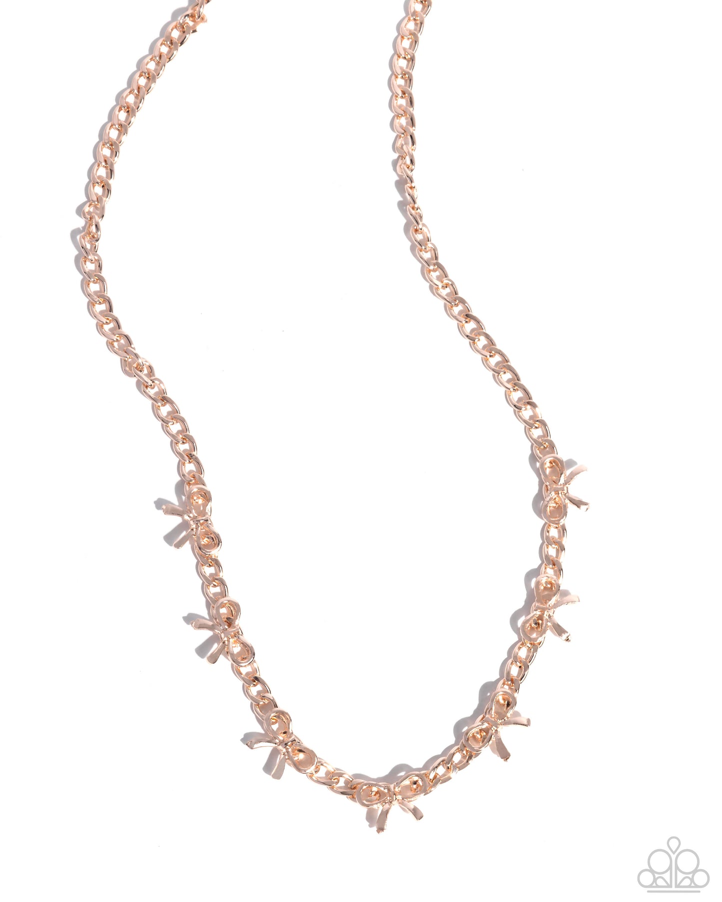 BOW the Knee - Rose Gold Necklace - Paparazzi - Dare2bdazzlin N Jewelry