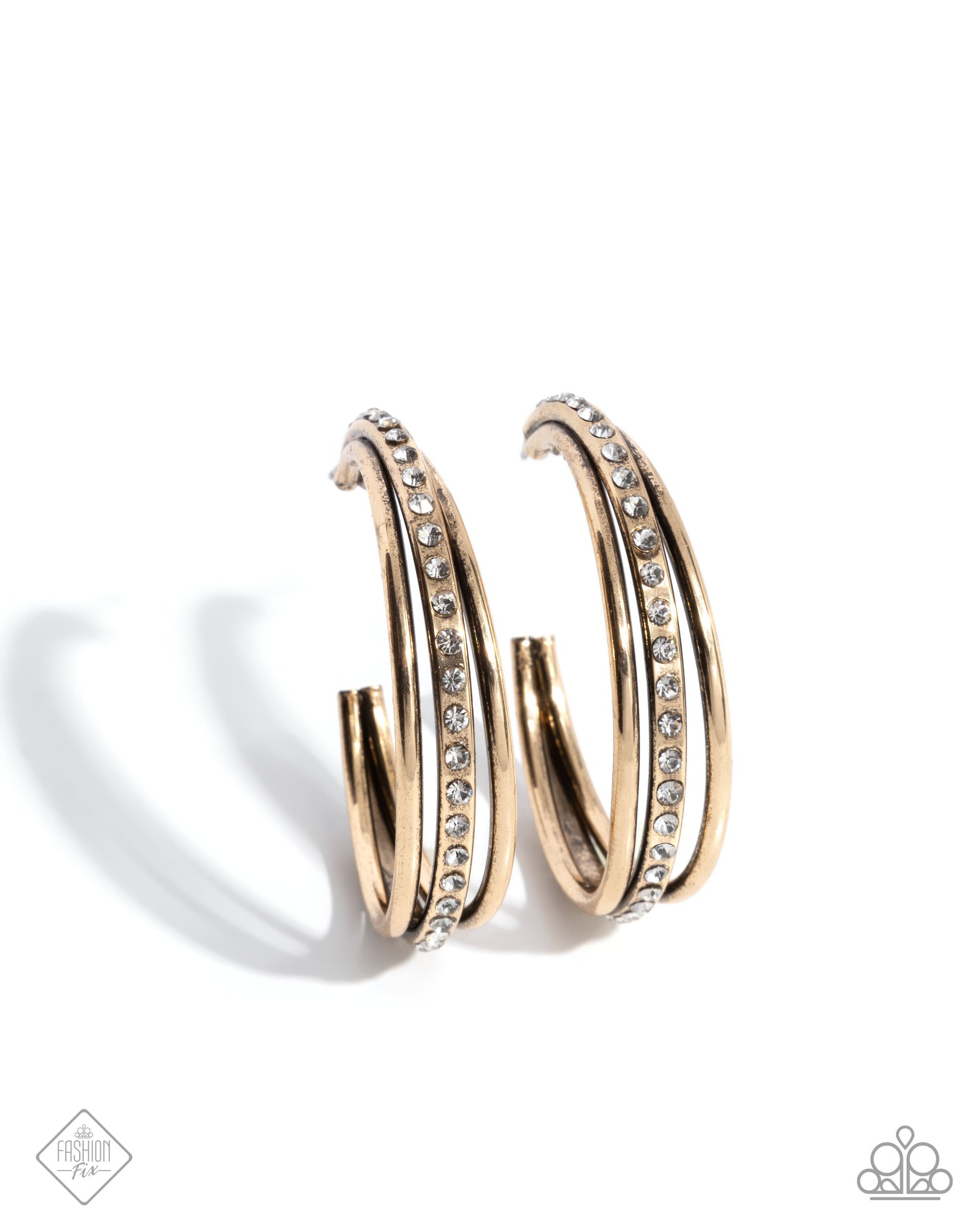 Commanding Culture - Gold Hoop Earring - Paparazzi - Dare2bdazzlin N Jewelry