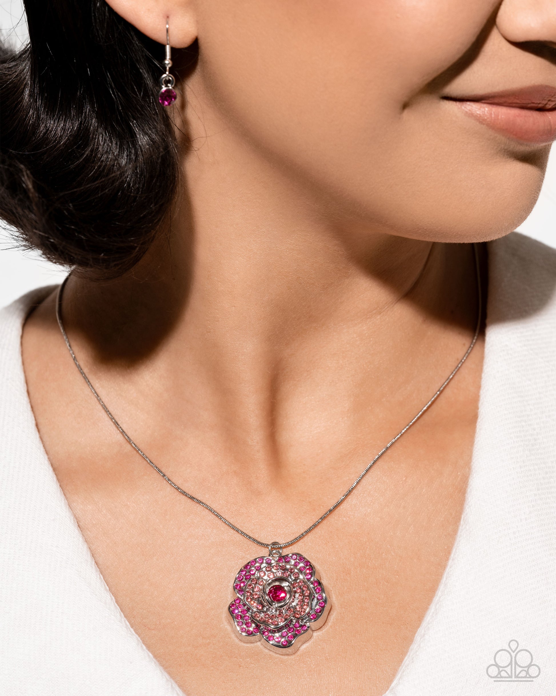 Blossoming Belle - Pink Necklace - Paparazzi - Dare2bdazzlin N Jewelry