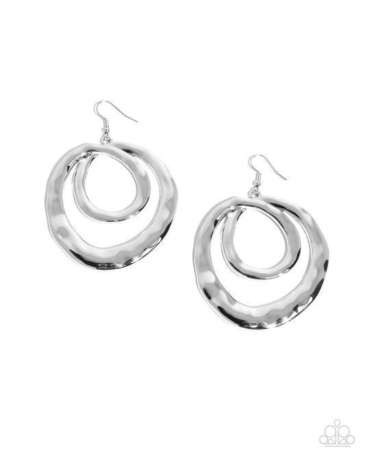 Subtle Swirls - Silver Earring - Paparazzi - Dare2bdazzlin N Jewelry