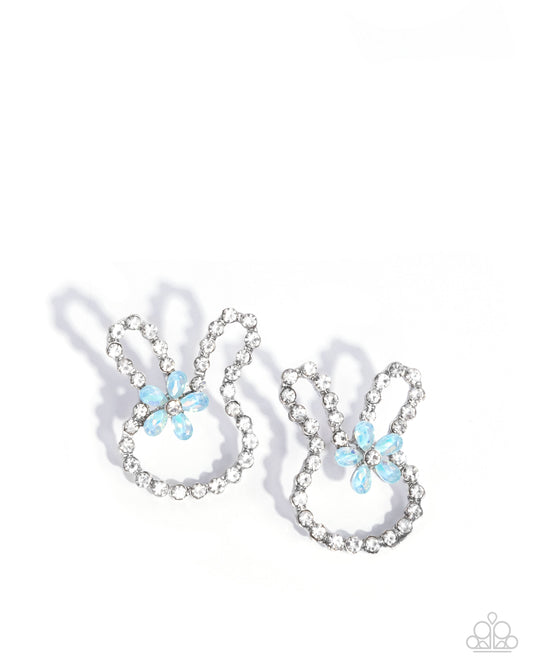 Bunny Backdrop - Blue Post Earring - Paparazzi - Dare2bdazzlin N Jewelry