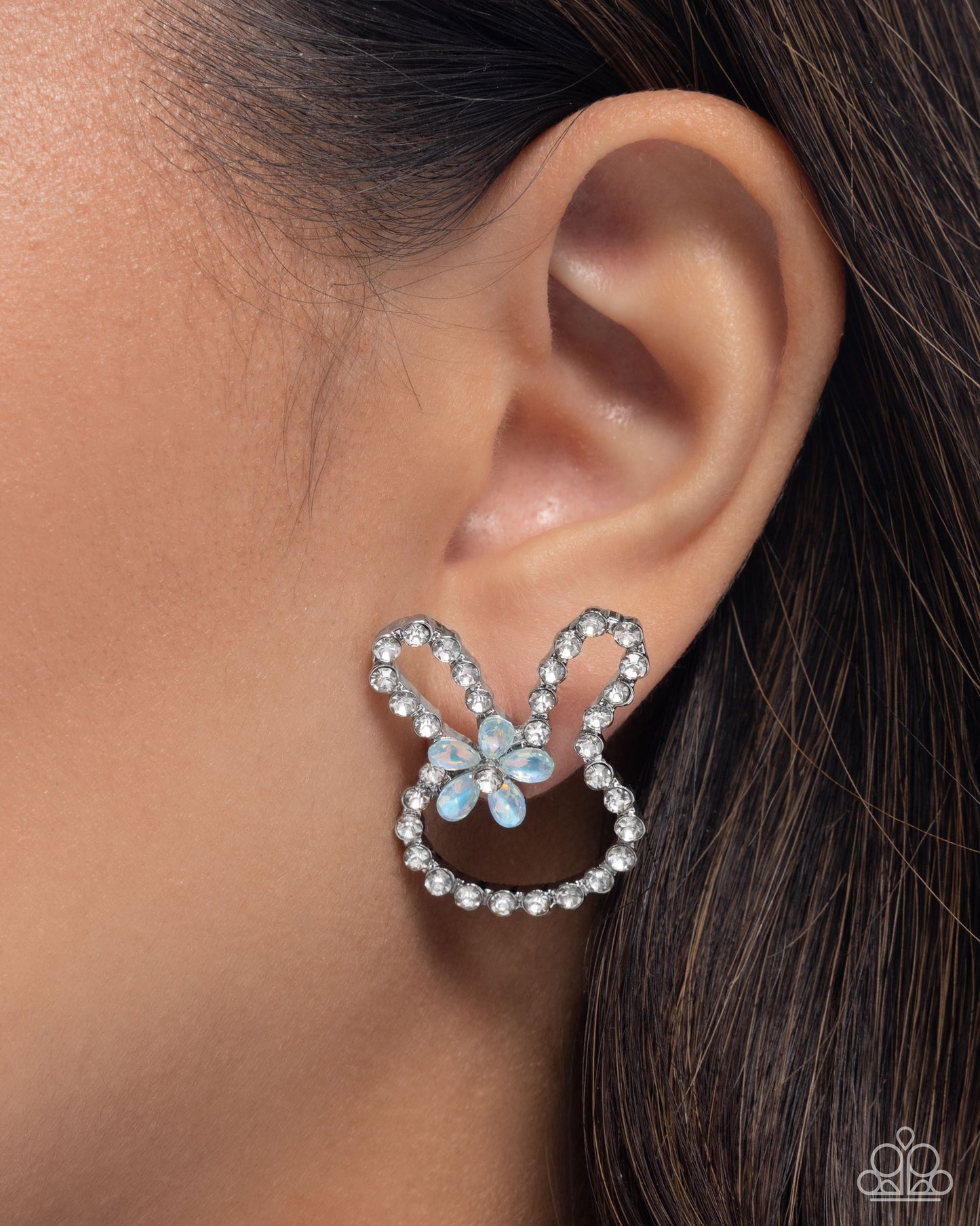 Bunny Backdrop - Blue Post Earring - Paparazzi - Dare2bdazzlin N Jewelry