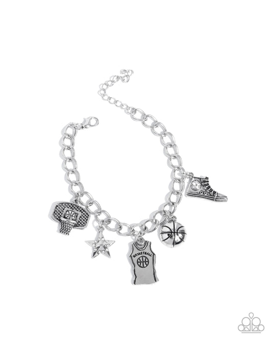 Jersey Journey - White Bracelet - Paparazzi - Dare2bdazzlin N Jewelry