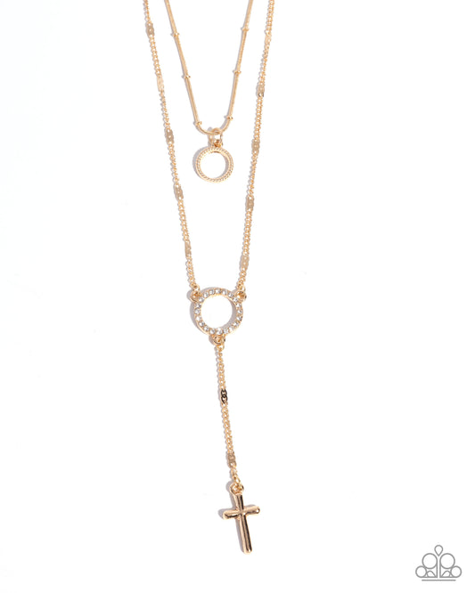 Faithfully Fierce - Gold Necklace - Paparazzi - Dare2bdazzlin N Jewelry