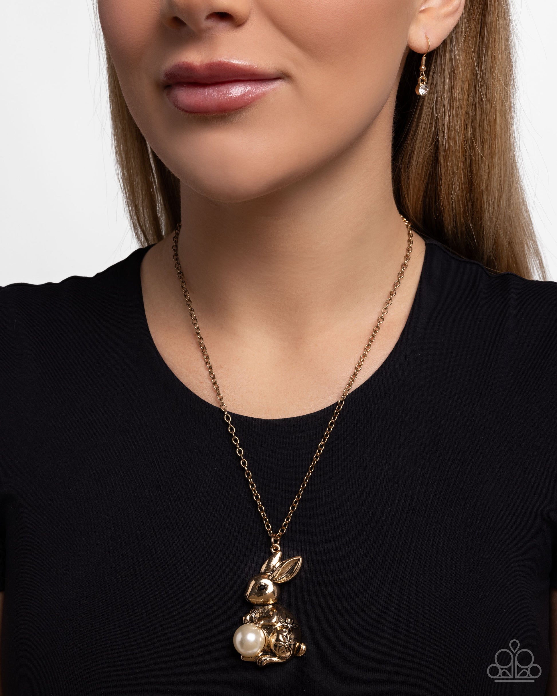 Easter Bunny - Gold Necklace - Paparazzi - Dare2bdazzlin N Jewelry