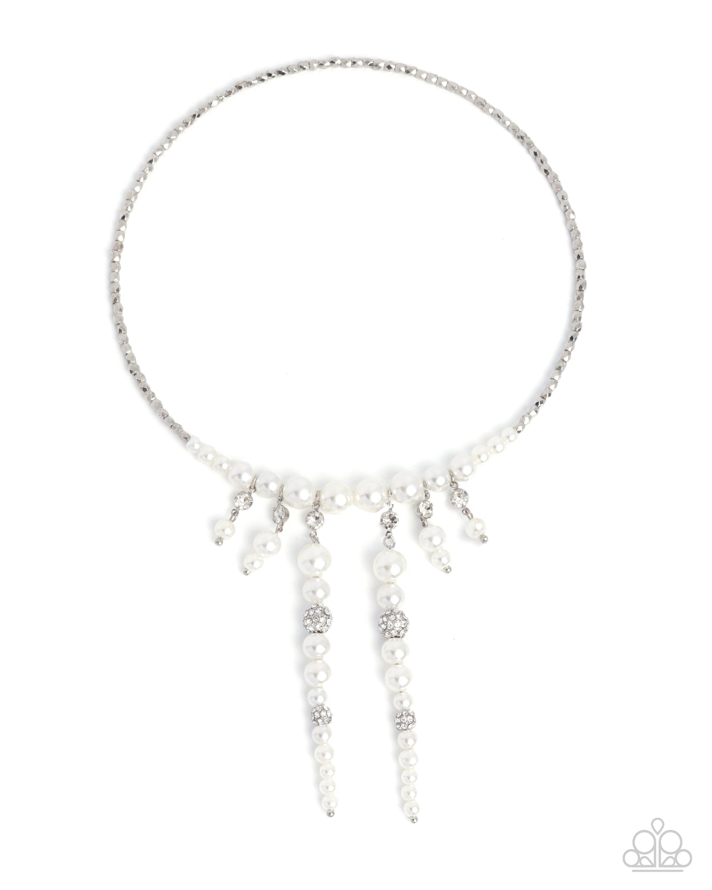 Darling Decade - White Necklace - Paparazzi - Dare2bdazzlin N Jewelry