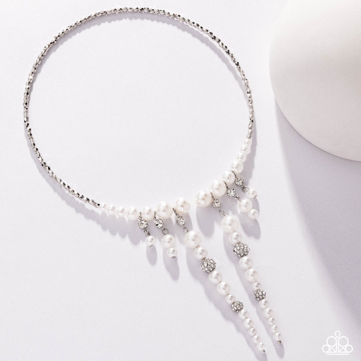 Darling Decade - White Necklace - Paparazzi - Dare2bdazzlin N Jewelry