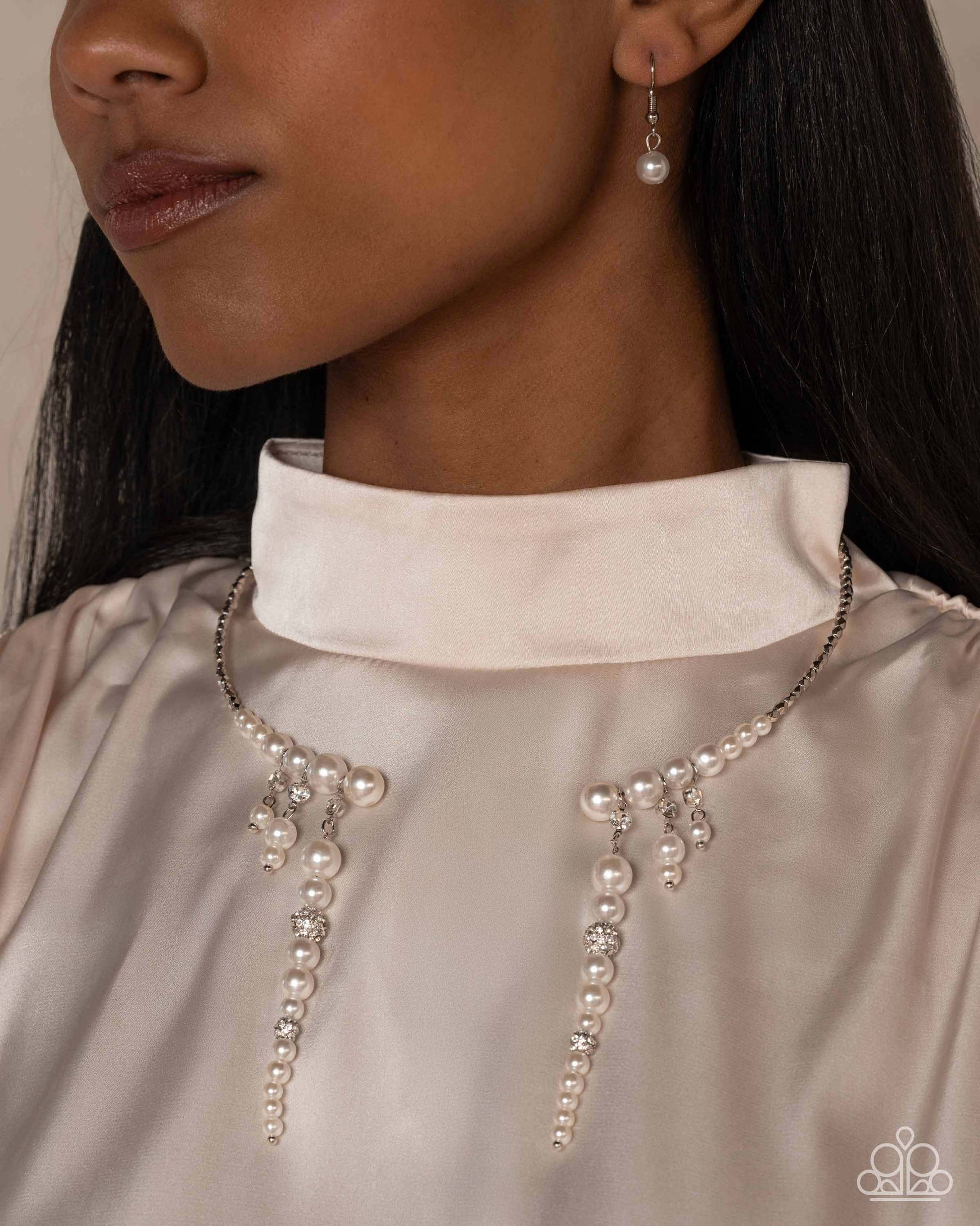 Darling Decade - White Necklace - Paparazzi - Dare2bdazzlin N Jewelry