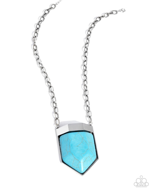 Pendant Passage - Blue Necklace - Paparazzi - Dare2bdazzlin N Jewelry