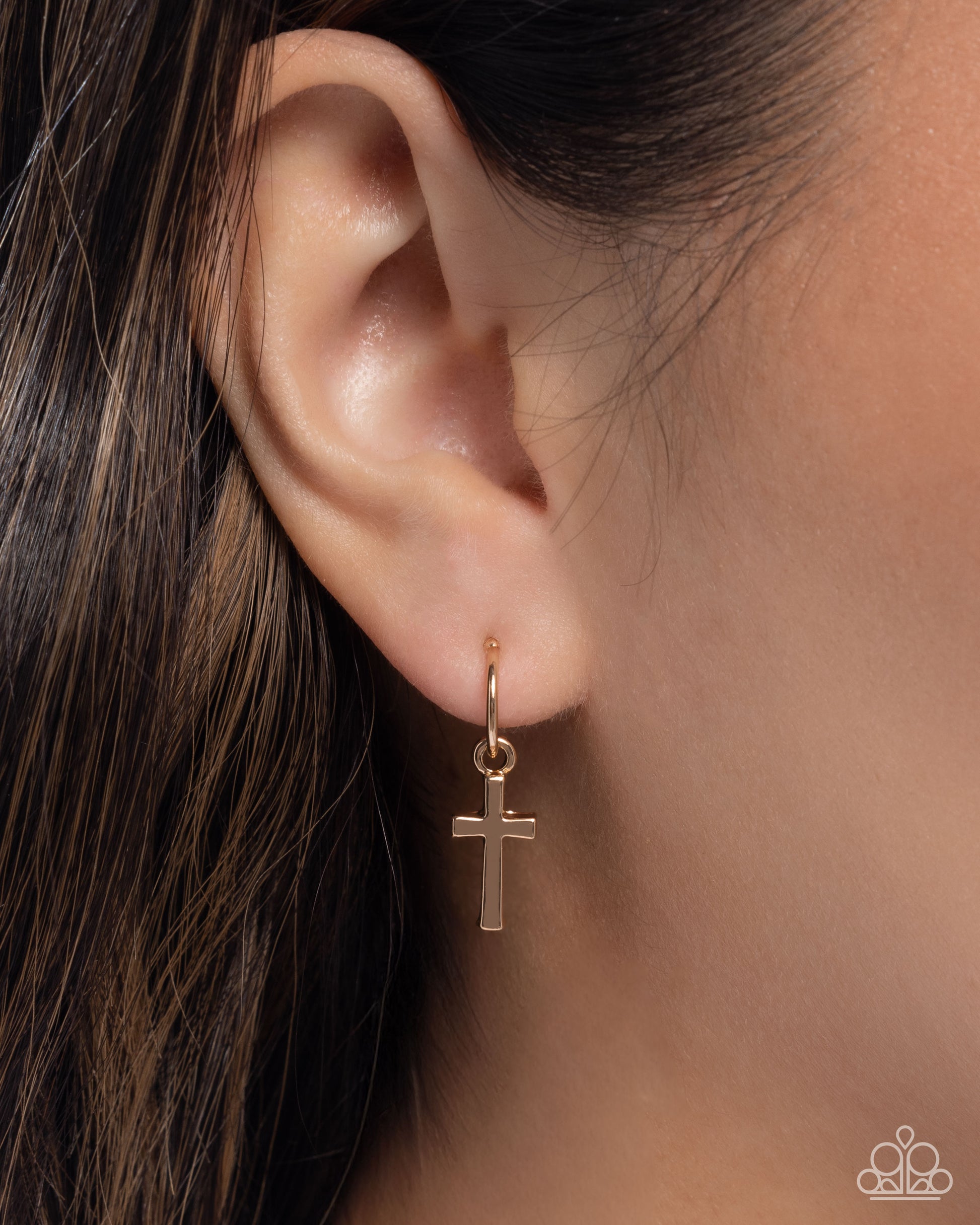Daily Divinity - Gold Hoop Earring - Paparazzi - Dare2bdazzlin N Jewelry