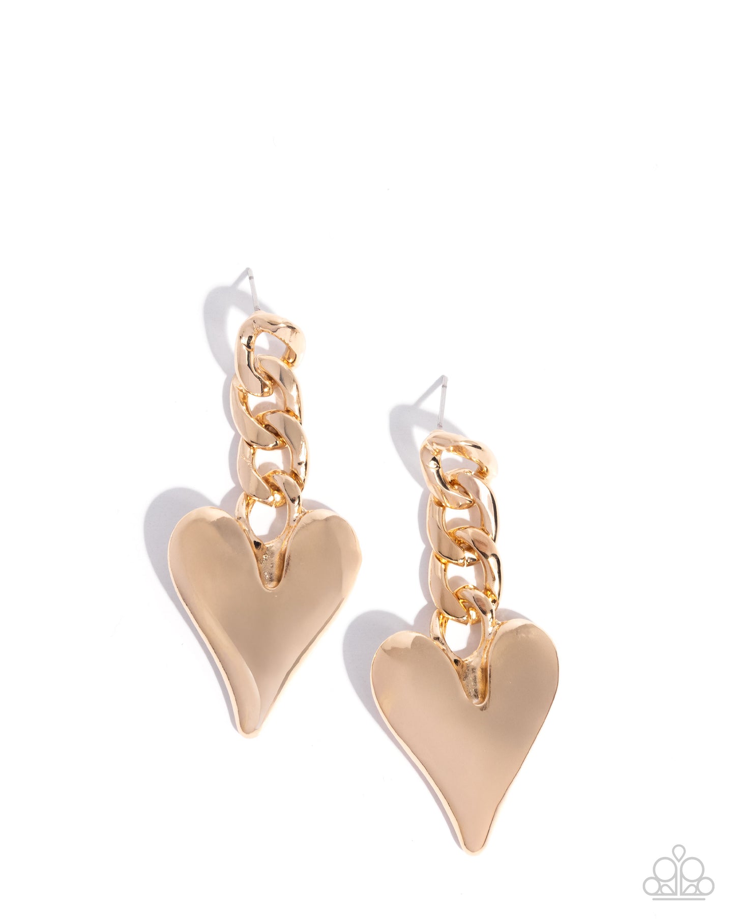Mechanic Match - Gold Post Earrings - Paparazzi - Dare2bdazzlin N Jewelry