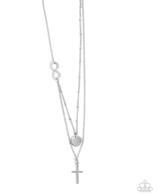 Eternal Embrace - Silver Necklace - Paparazzi - Dare2bdazzlin N Jewelry