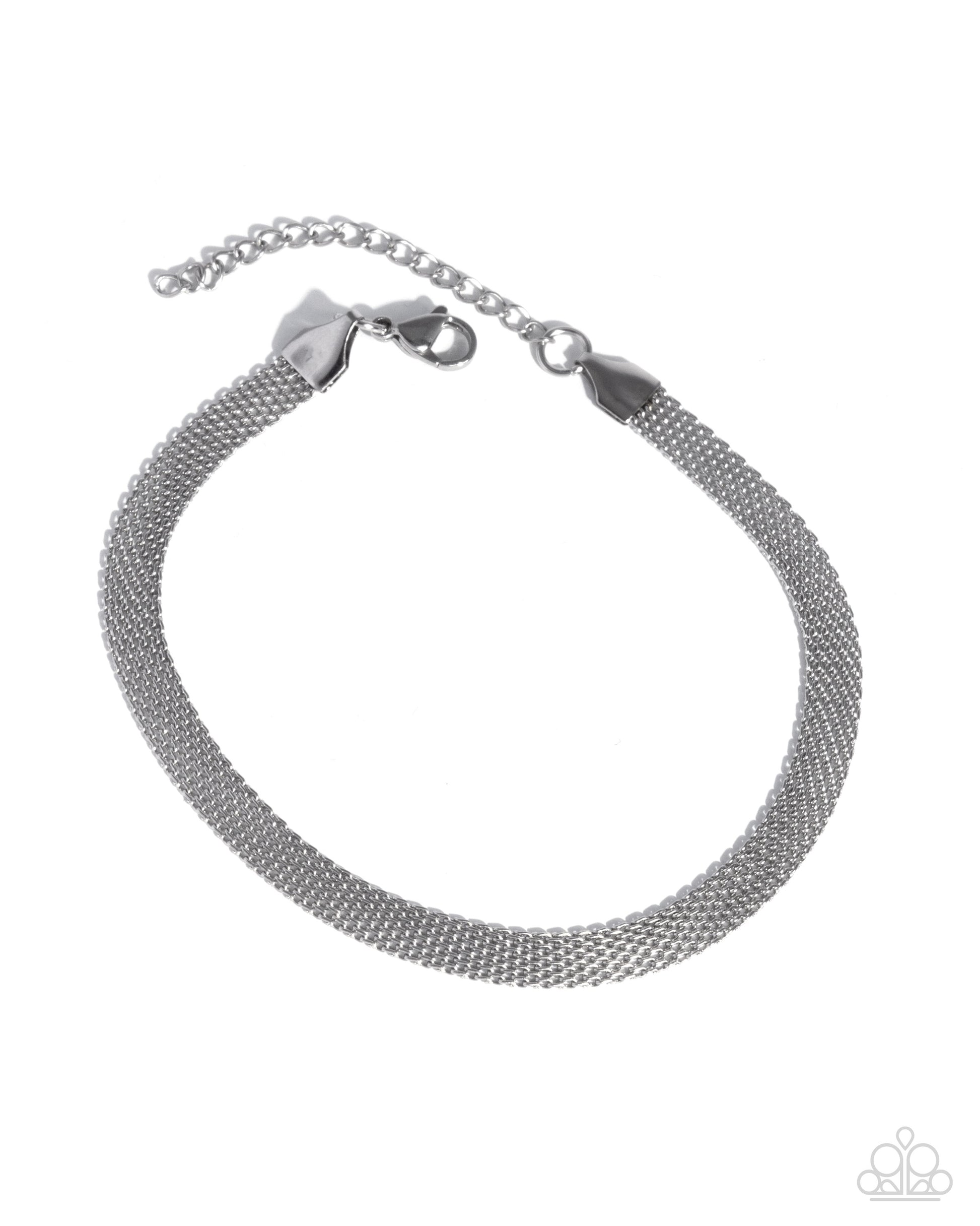 Mesh Maverick - Silver Men's Bracelet - Paparazzi - Dare2bdazzlin N Jewelry