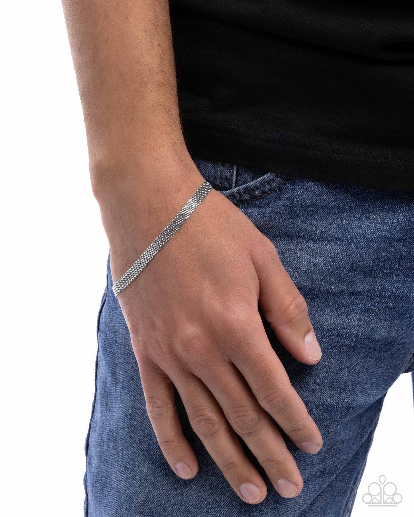 Mesh Maverick - Silver Men's Bracelet - Paparazzi - Dare2bdazzlin N Jewelry