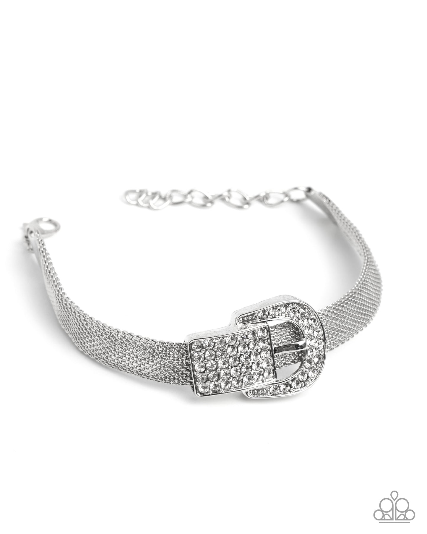 Boldly Buckled - White Bracelet - Paparazzi - Dare2bdazzlin N Jewelry