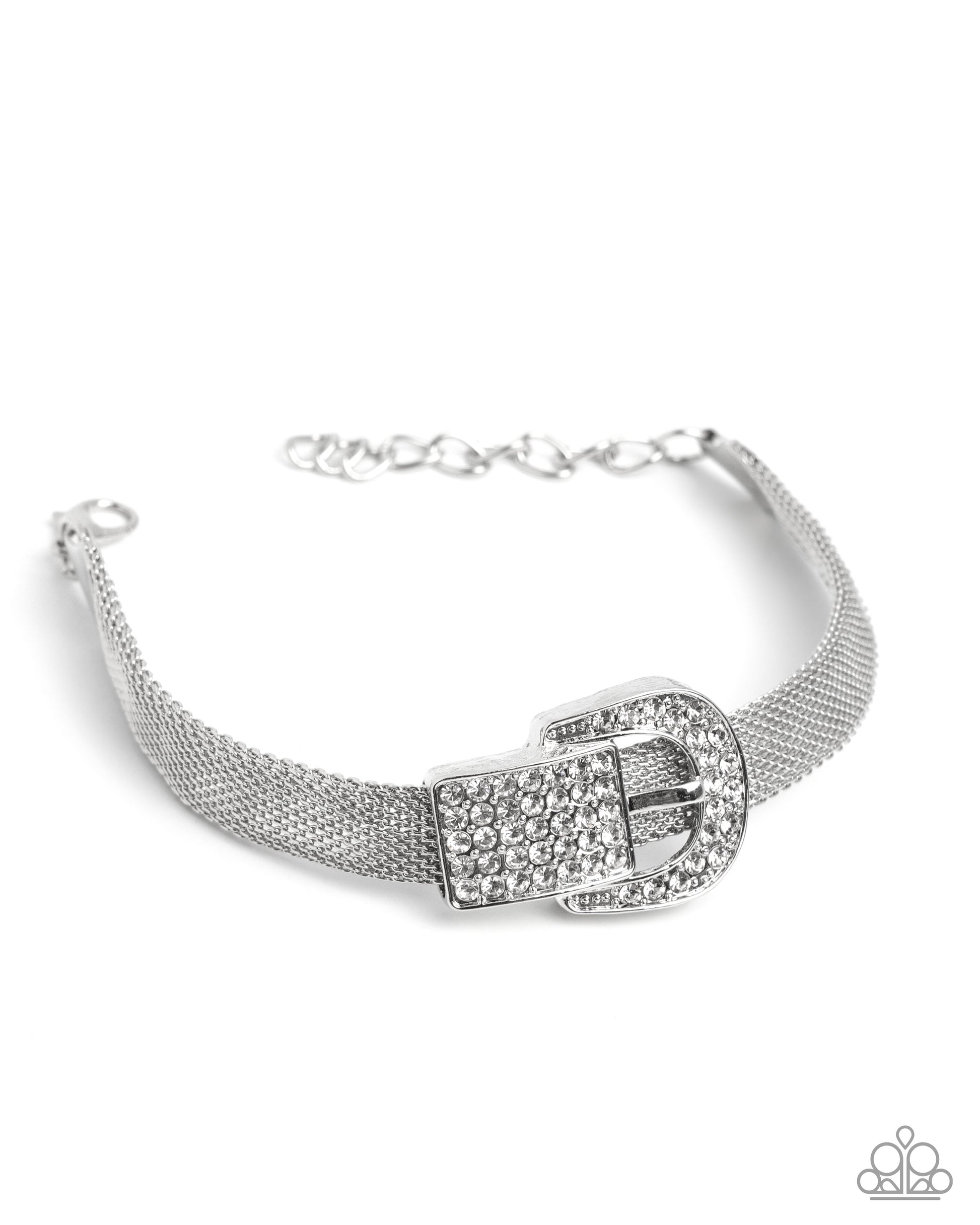Boldly Buckled - White Bracelet - Paparazzi - Dare2bdazzlin N Jewelry