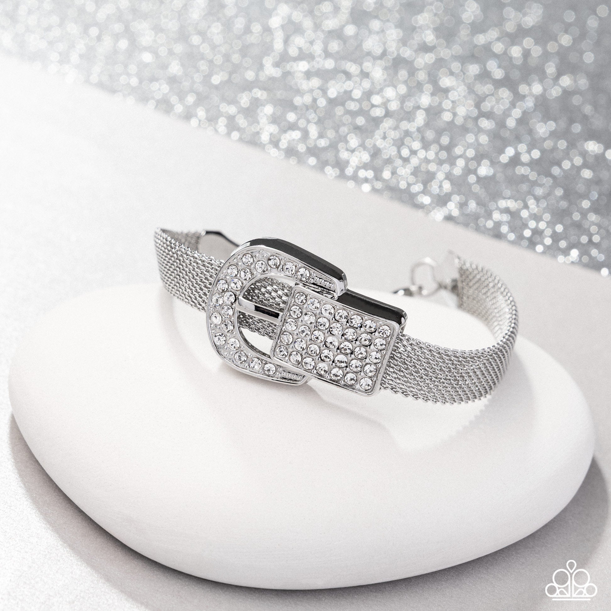 Boldly Buckled - White Bracelet - Paparazzi - Dare2bdazzlin N Jewelry