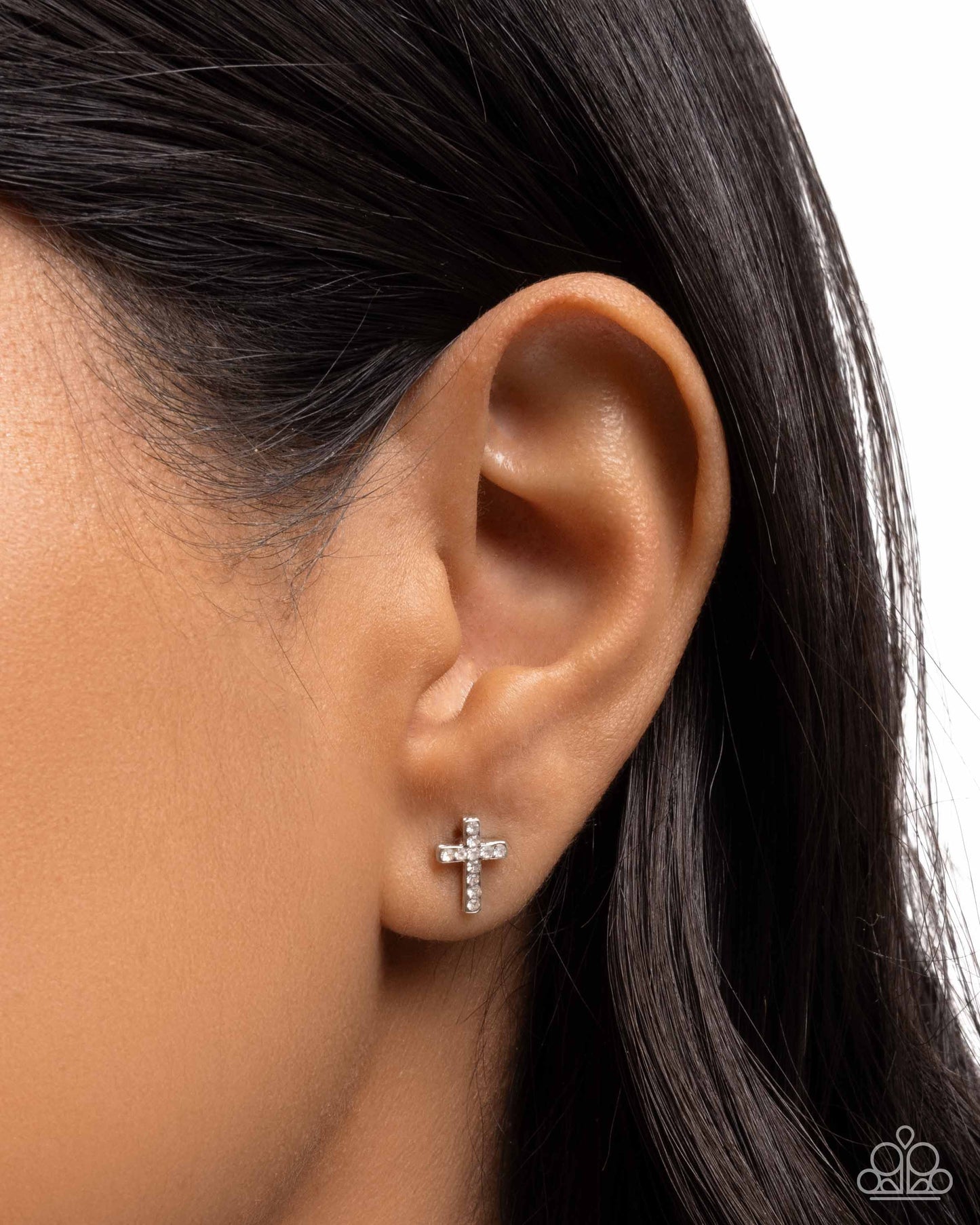 Sacred Shimmer - White Post Earring - Paparazzi - Dare2bdazzlin N Jewelry