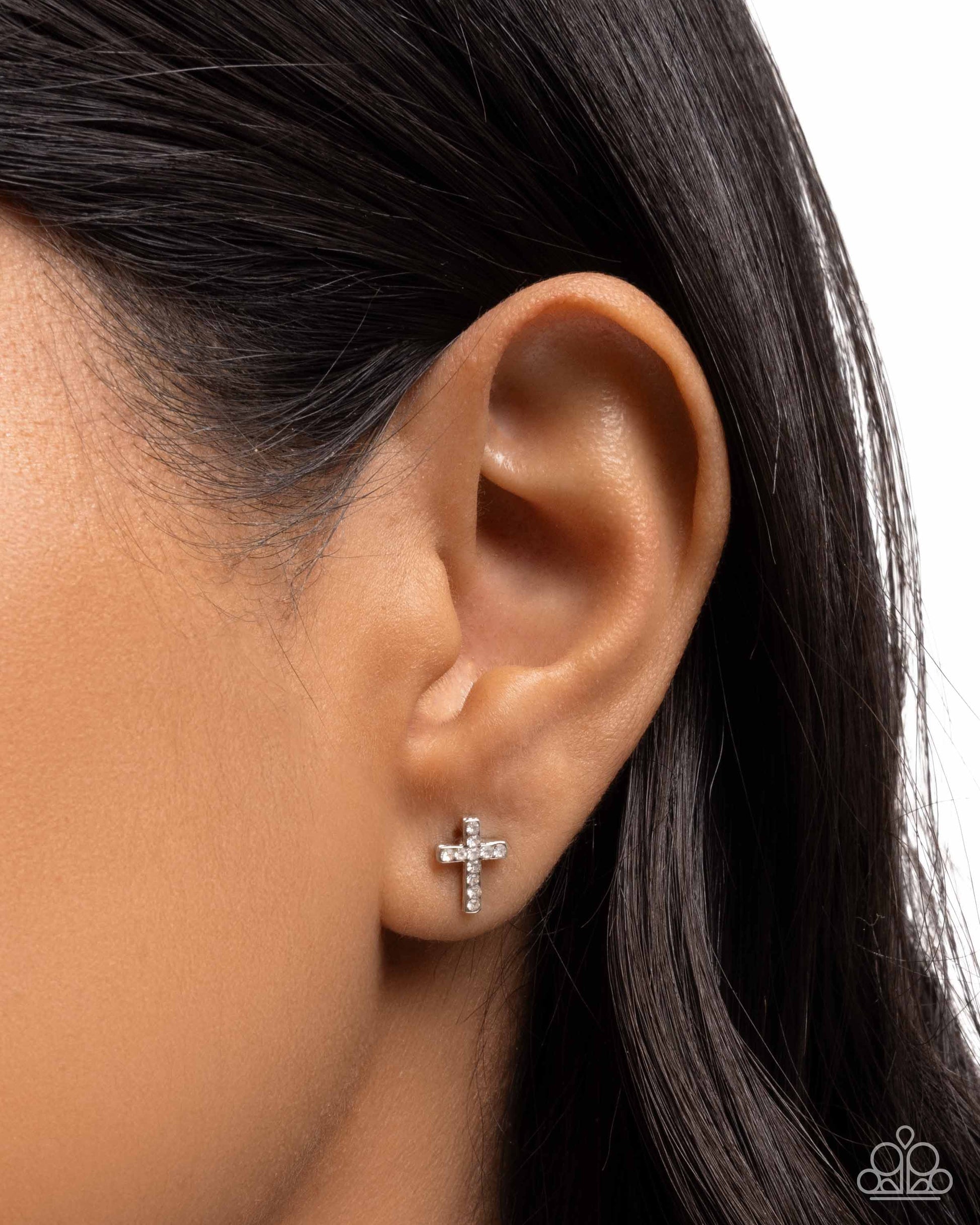 Sacred Shimmer - White Post Earring - Paparazzi - Dare2bdazzlin N Jewelry