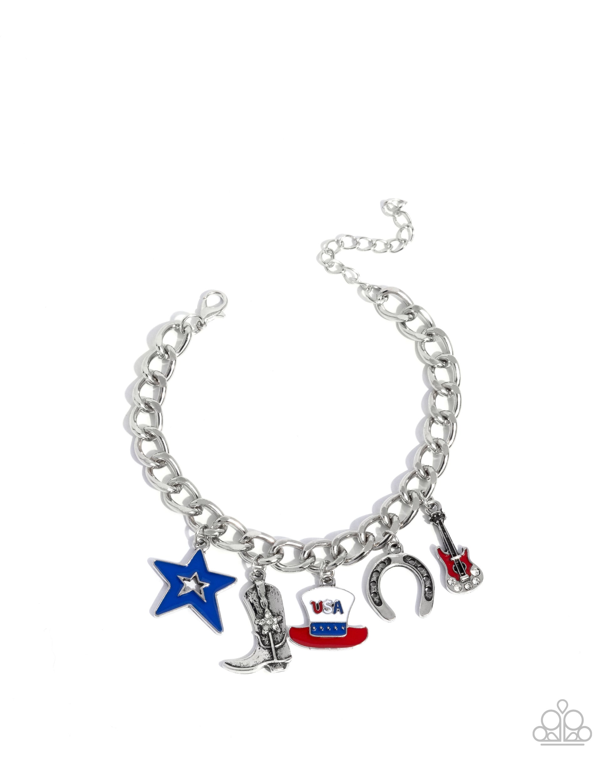 All-American Adornment - Red Bracelet - Paparazzi - Dare2bdazzlin N Jewelry