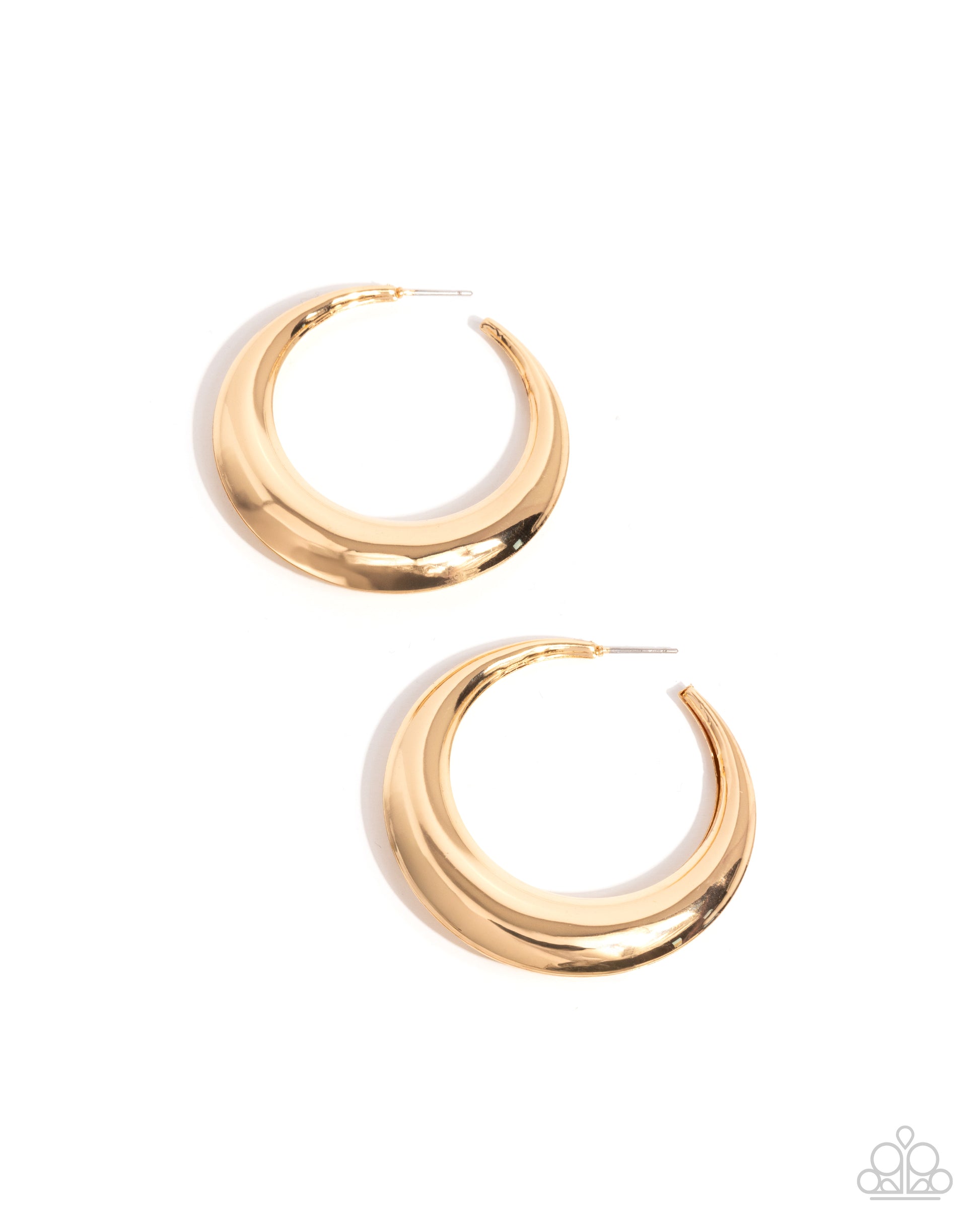 Circular Circumstance - Gold Hoop Earring - Paparazzi - Dare2bdazzlin N Jewelry