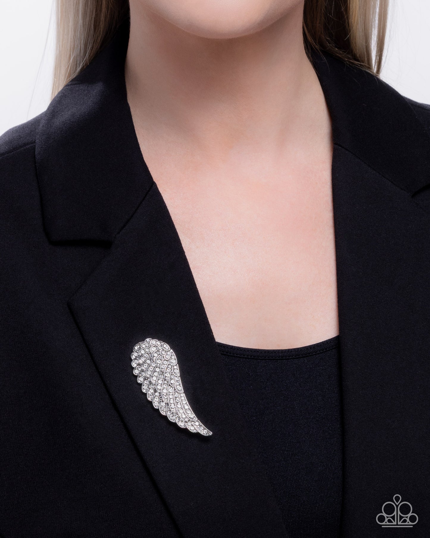 Angelic Affection - White Brooch - Paparazzi - Dare2bdazzlin N Jewelry