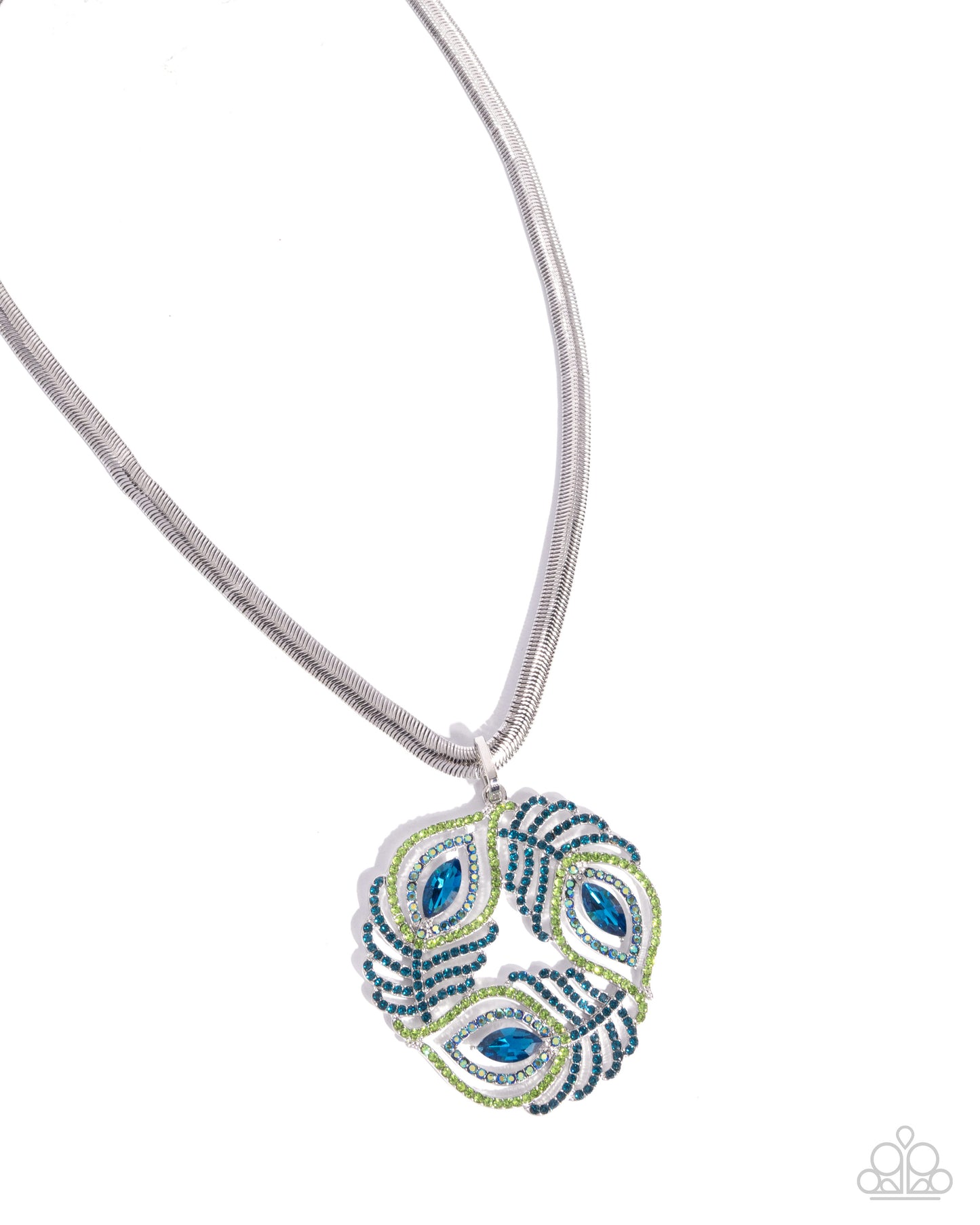 Peacock Patchwork - Multi Necklace - Paparazzi - Dare2bdazzlin N Jewelry