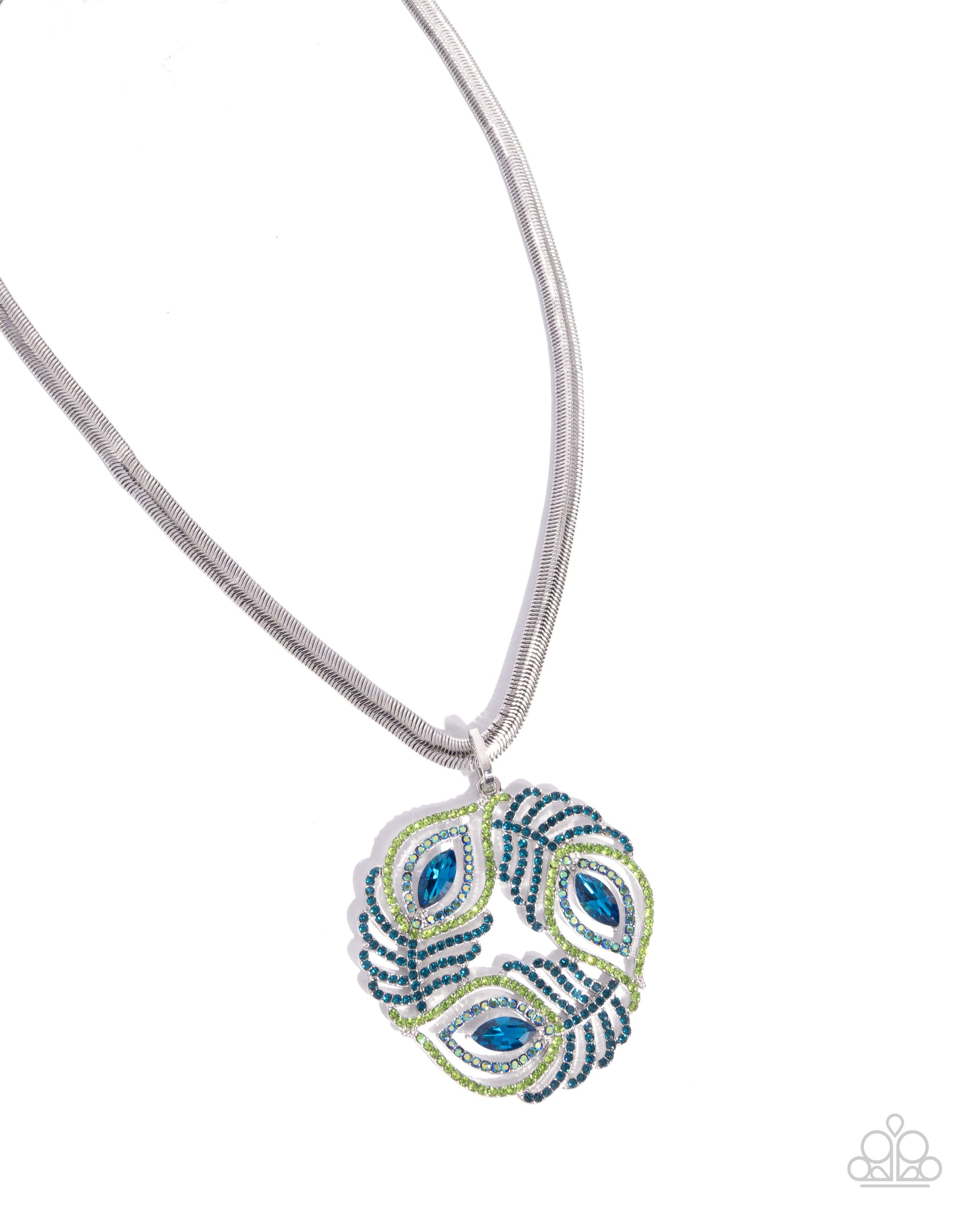 Peacock Patchwork - Multi Necklace - Paparazzi - Dare2bdazzlin N Jewelry