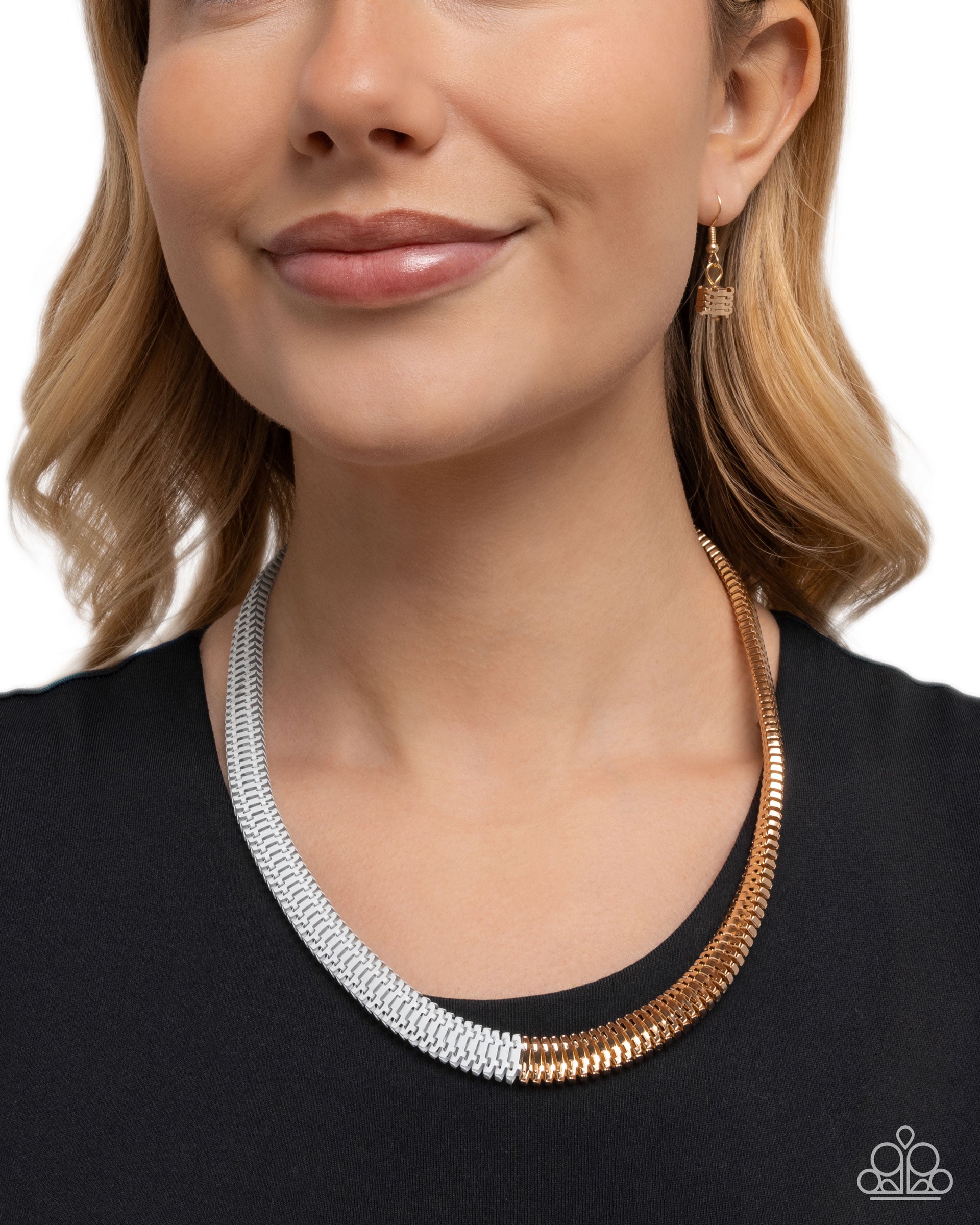 Dynamic Duality - White Necklace - Paparazzi - Dare2bdazzlin N Jewelry
