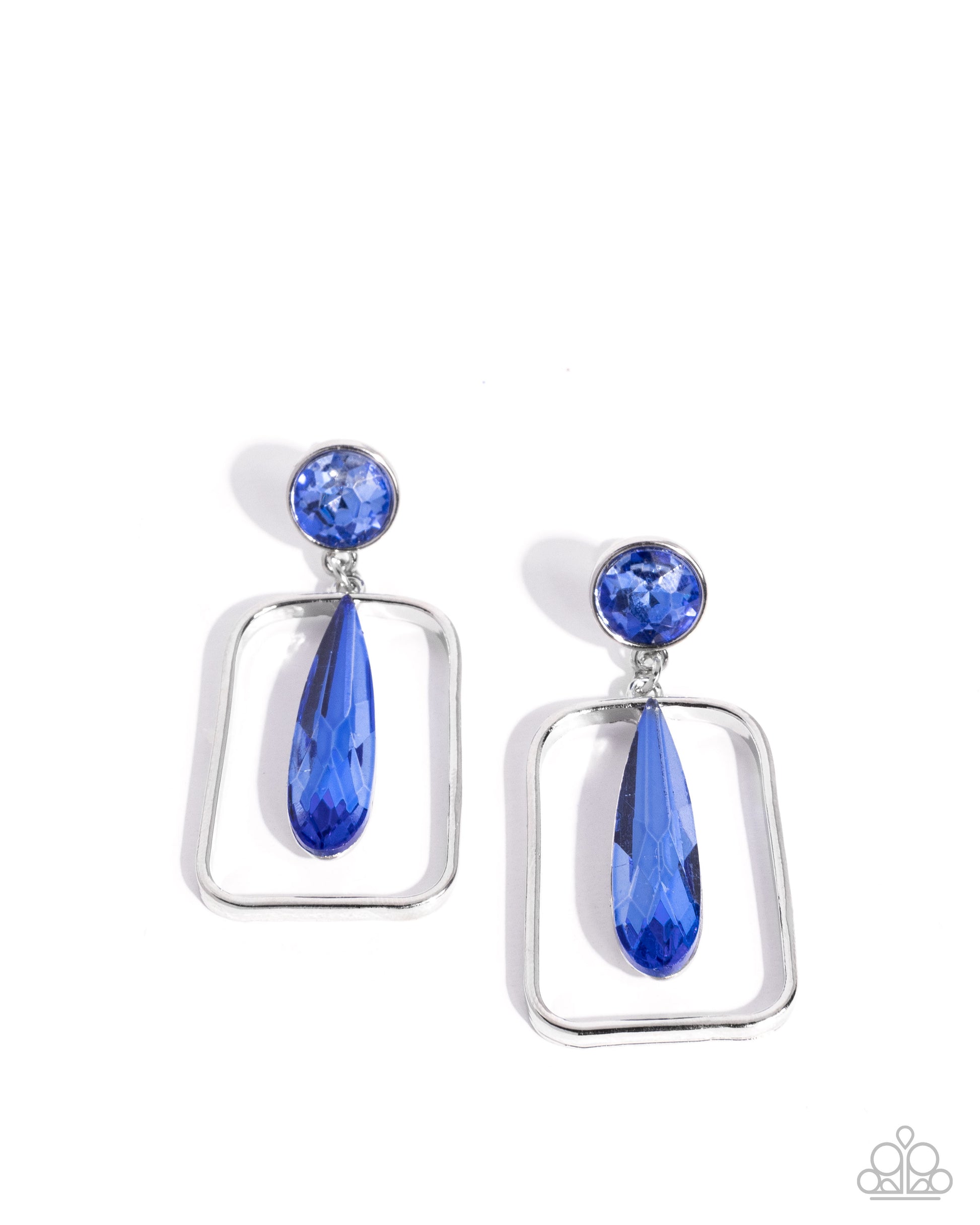 Future Framing - Blue Post Earring - Paparazzi - Dare2bdazzlin N Jewelry