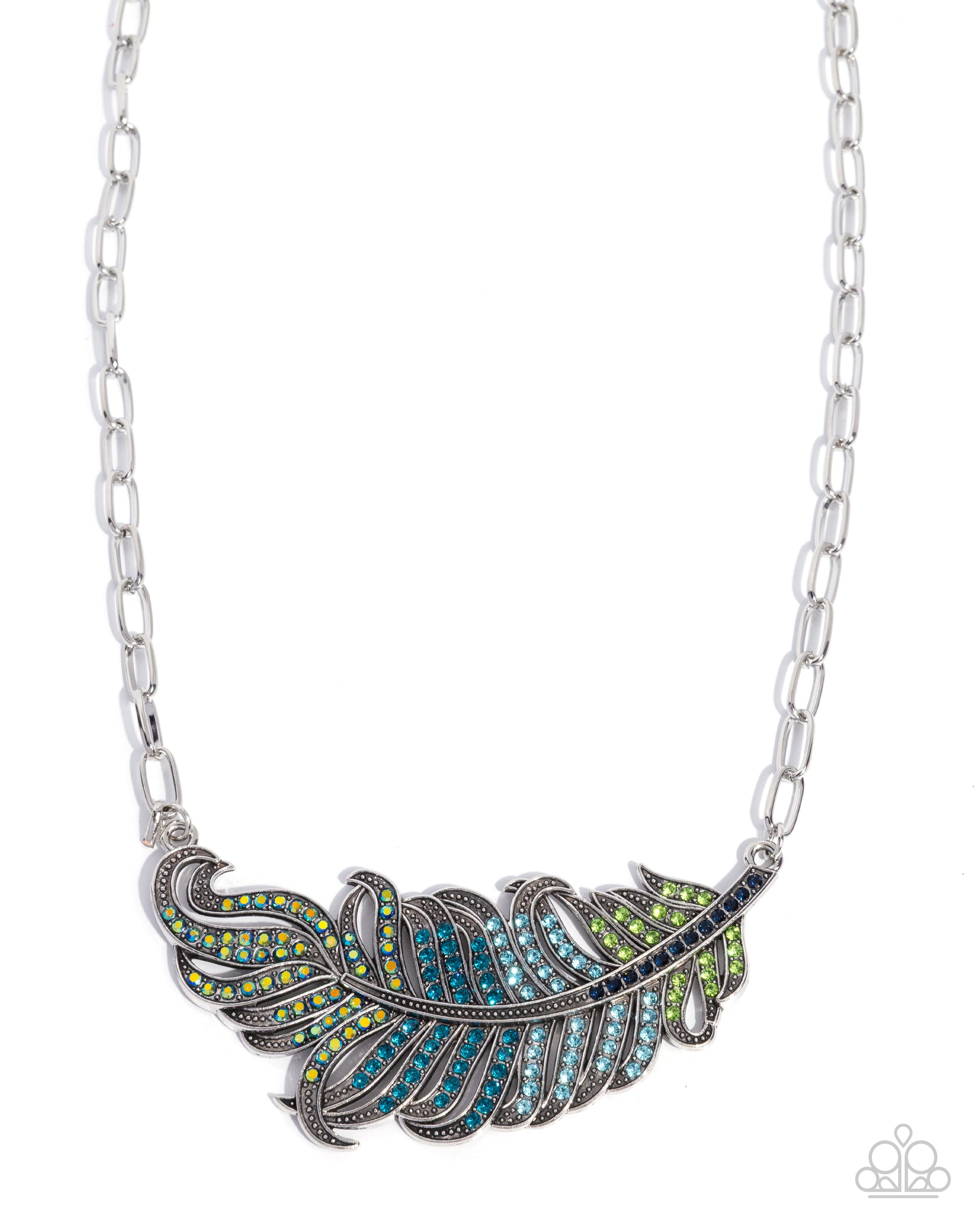 Fancy Feather - Blue Necklace - Paparazzi - Dare2bdazzlin N Jewelry