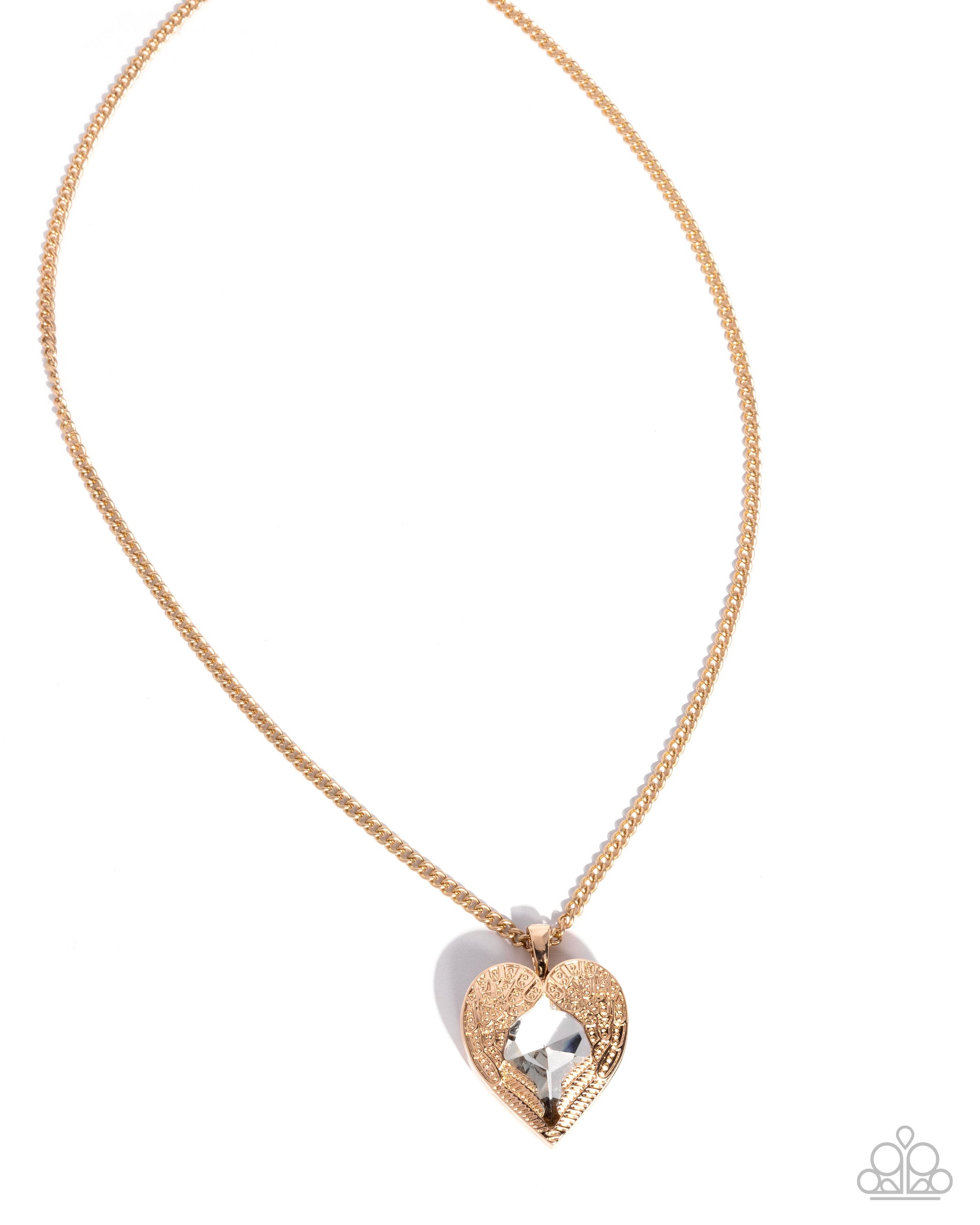 Heartfelt Honor - Gold Necklace - Paparazzi - Dare2bdazzlin N Jewelry