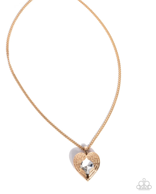 Heartfelt Honor - Gold Necklace - Paparazzi - Dare2bdazzlin N Jewelry