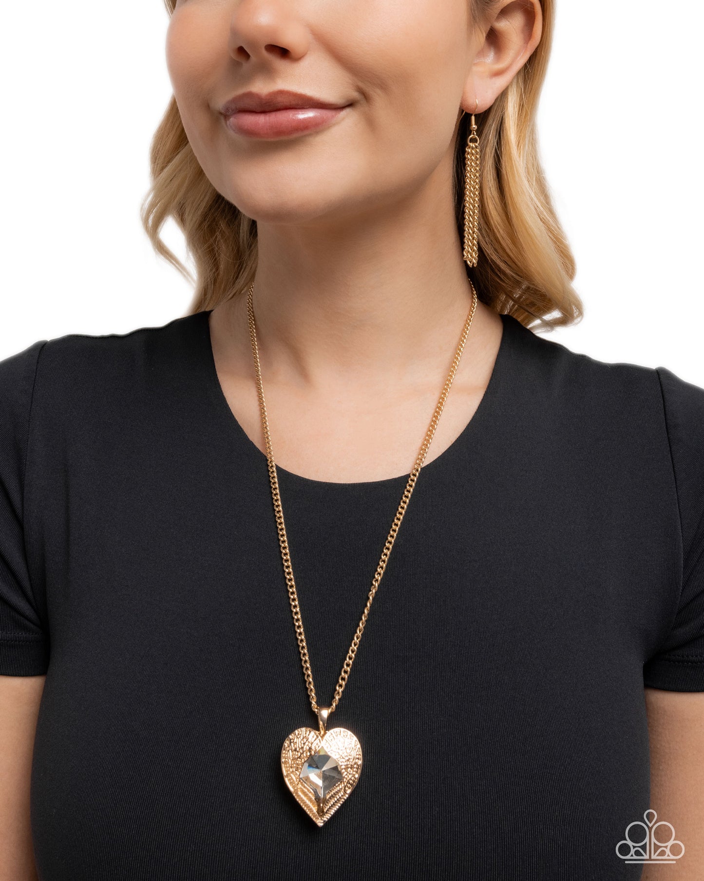 Heartfelt Honor - Gold Necklace - Paparazzi - Dare2bdazzlin N Jewelry