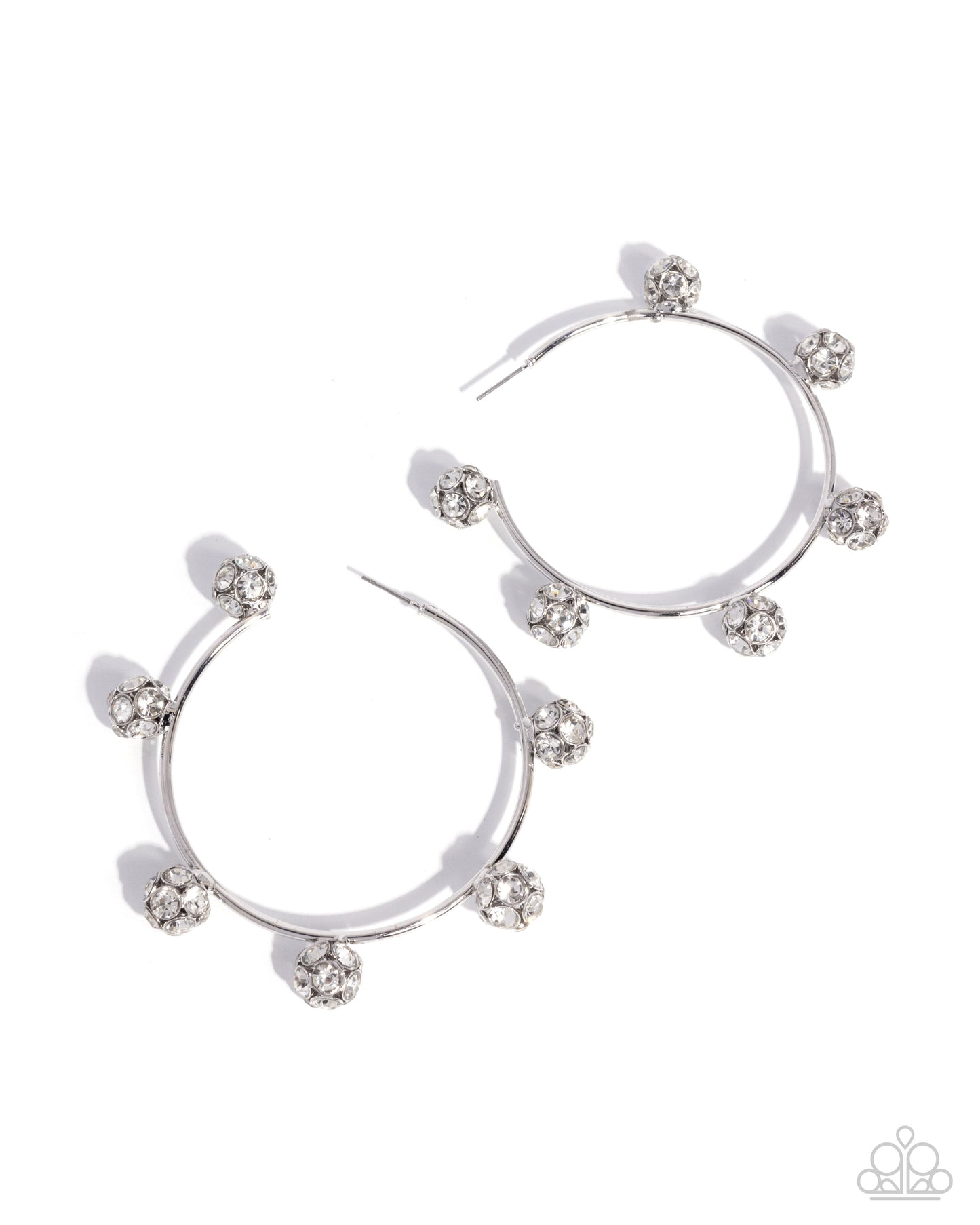 Ornamental Optimism - White Hoop Earring - Paparazzi - Dare2bdazzlin N Jewelry