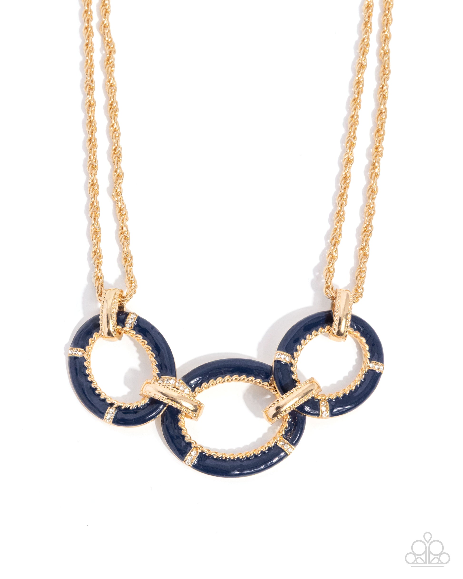 Teamwork Makes the Dream Work - Blue Necklace - Paparazzi - Dare2bdazzlin N Jewelry