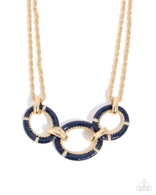 Teamwork Makes the Dream Work - Blue Necklace - Paparazzi - Dare2bdazzlin N Jewelry