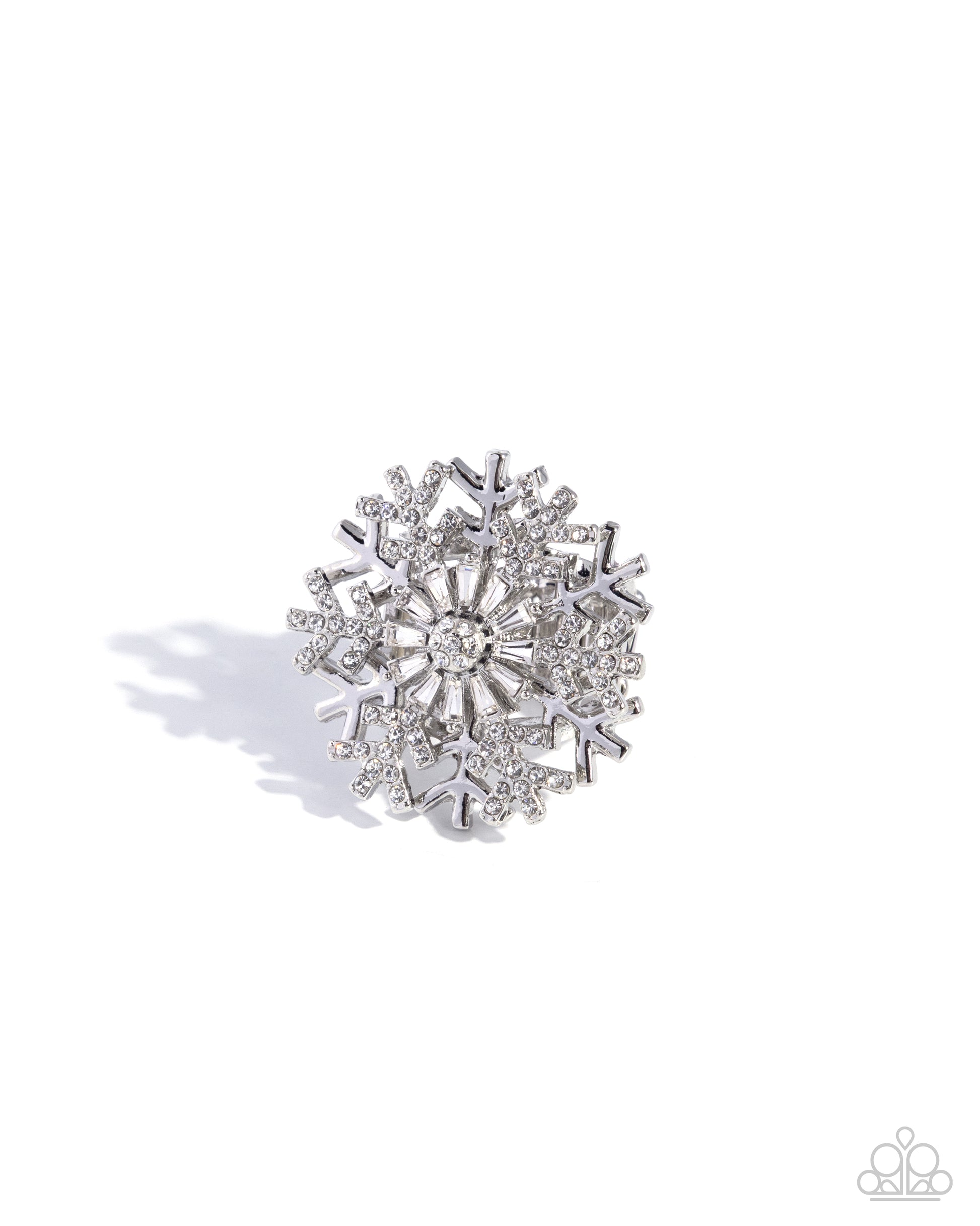 Snowflake Sensation - White Ring - Paparazzi - Dare2bdazzlin N Jewelry