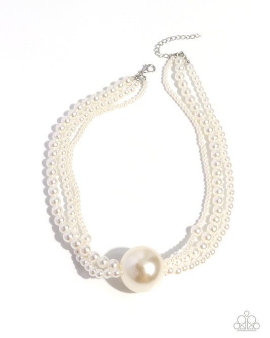 Polished Professional - White Necklace - Paparazzi - Dare2bdazzlin N Jewelry