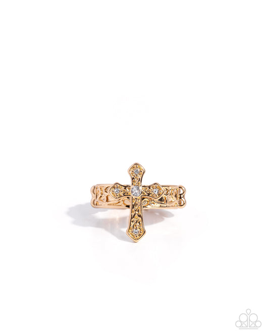Holy Haute - Gold Ring - Paparazzi - Dare2bdazzlin N Jewelry