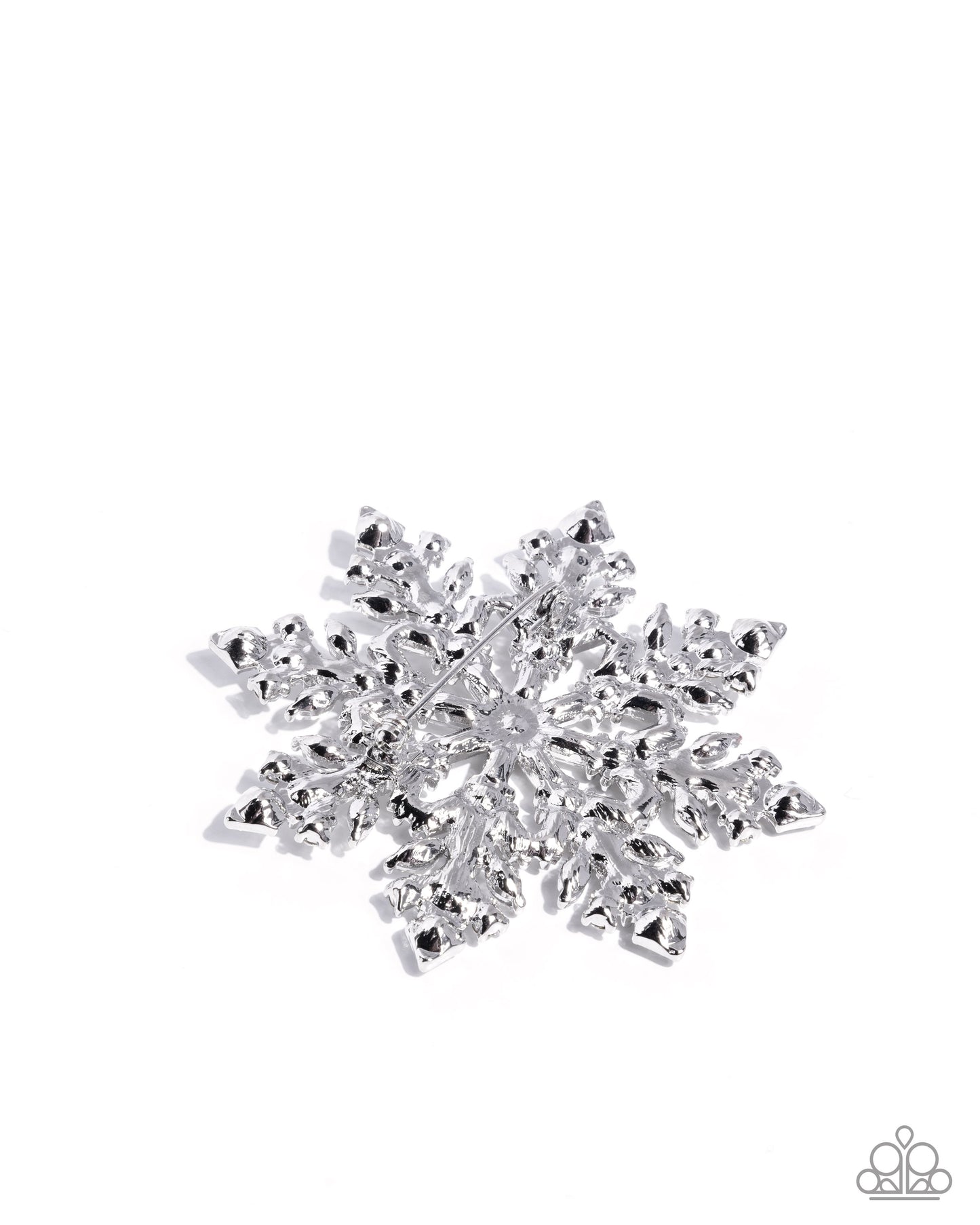 Snowflake Solstice - White Brooch - Paparazzi - Dare2bdazzlin N Jewelry