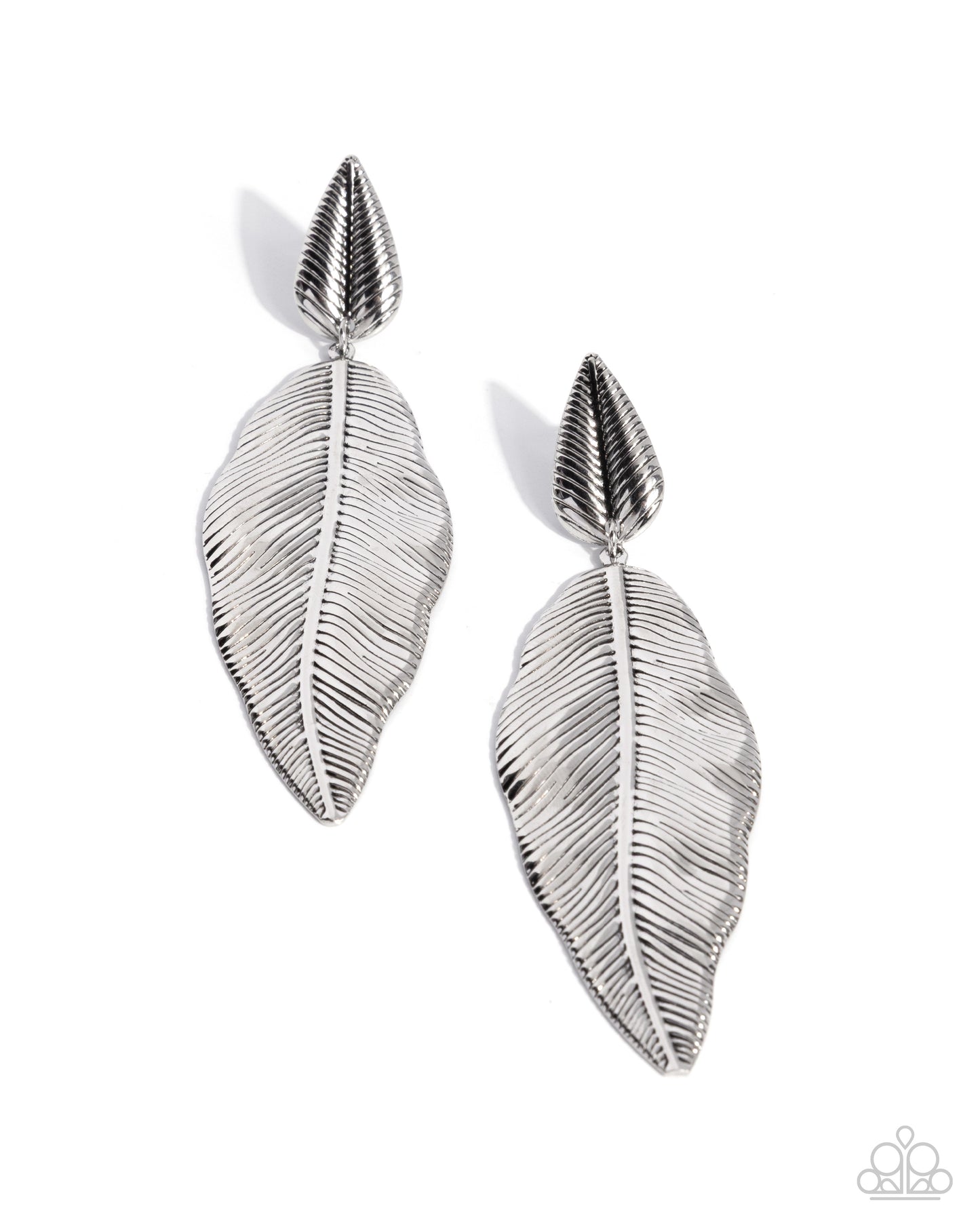 Loamy Leaves - Silver Post Earring - Paparazzi - Dare2bdazzlin N Jewelry