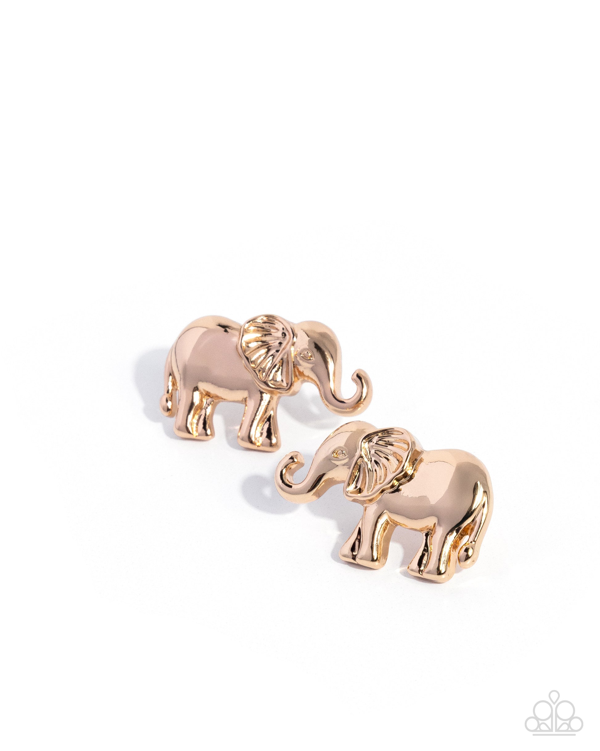 Elephant Eloquence - Gold Post Earring - Paparazzi - Dare2bdazzlin N Jewelry