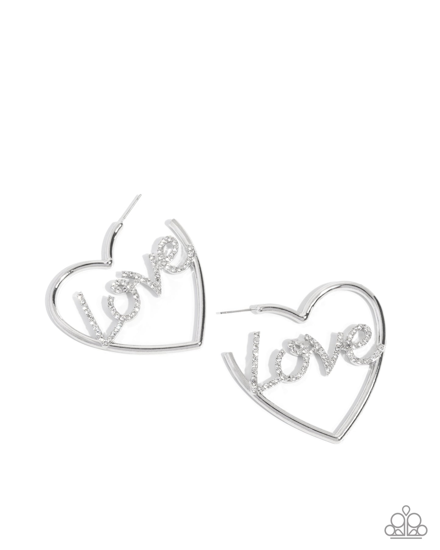 Lovely Cadence - White Hoop Earring - Paparazzi - Dare2bdazzlin N Jewelry