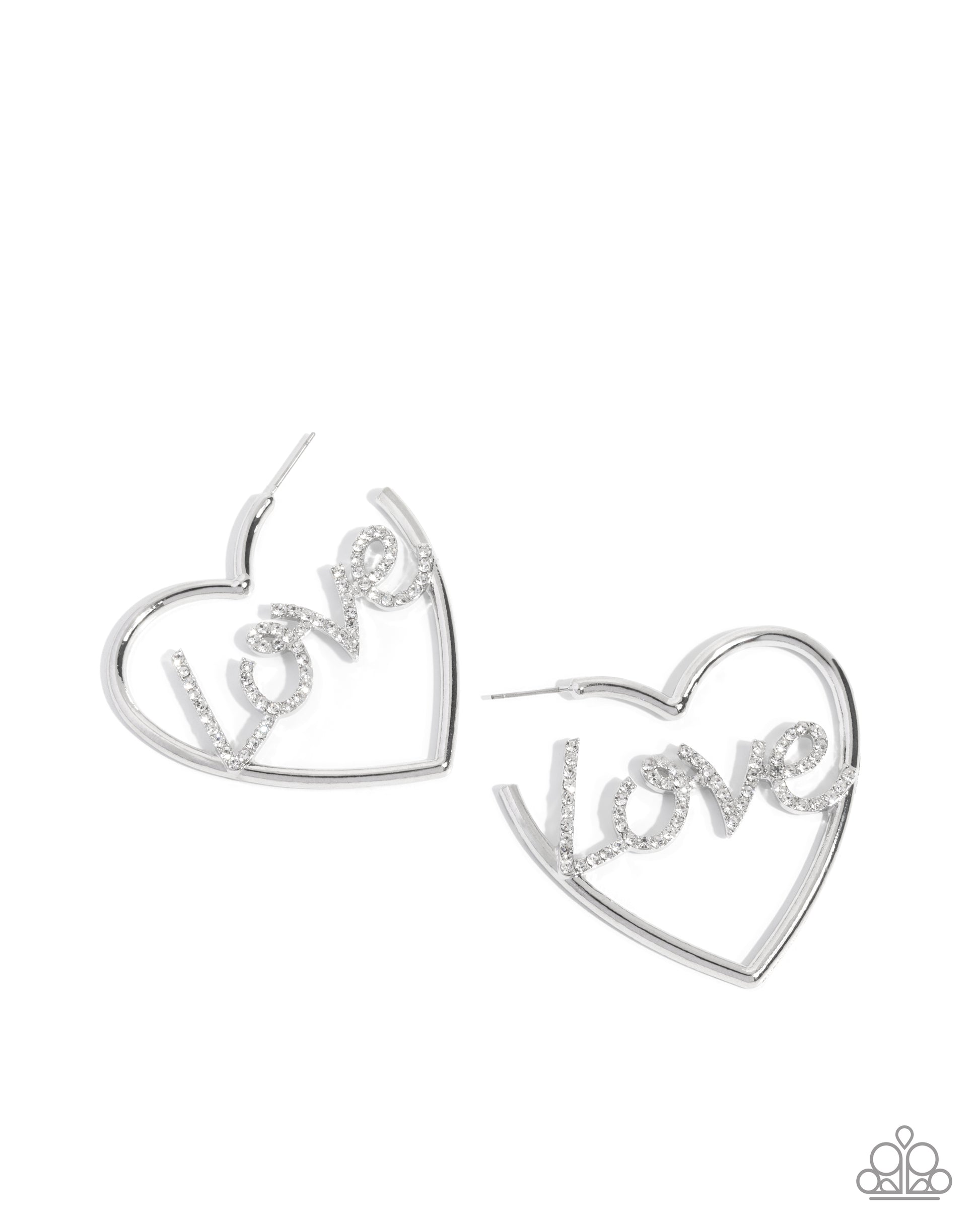 Lovely Cadence - White Hoop Earring - Paparazzi - Dare2bdazzlin N Jewelry
