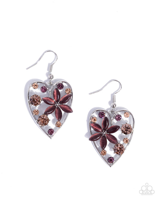 Feminine Freestyle - Purple Earring - Paparazzi - Dare2bdazzlin N Jewelry