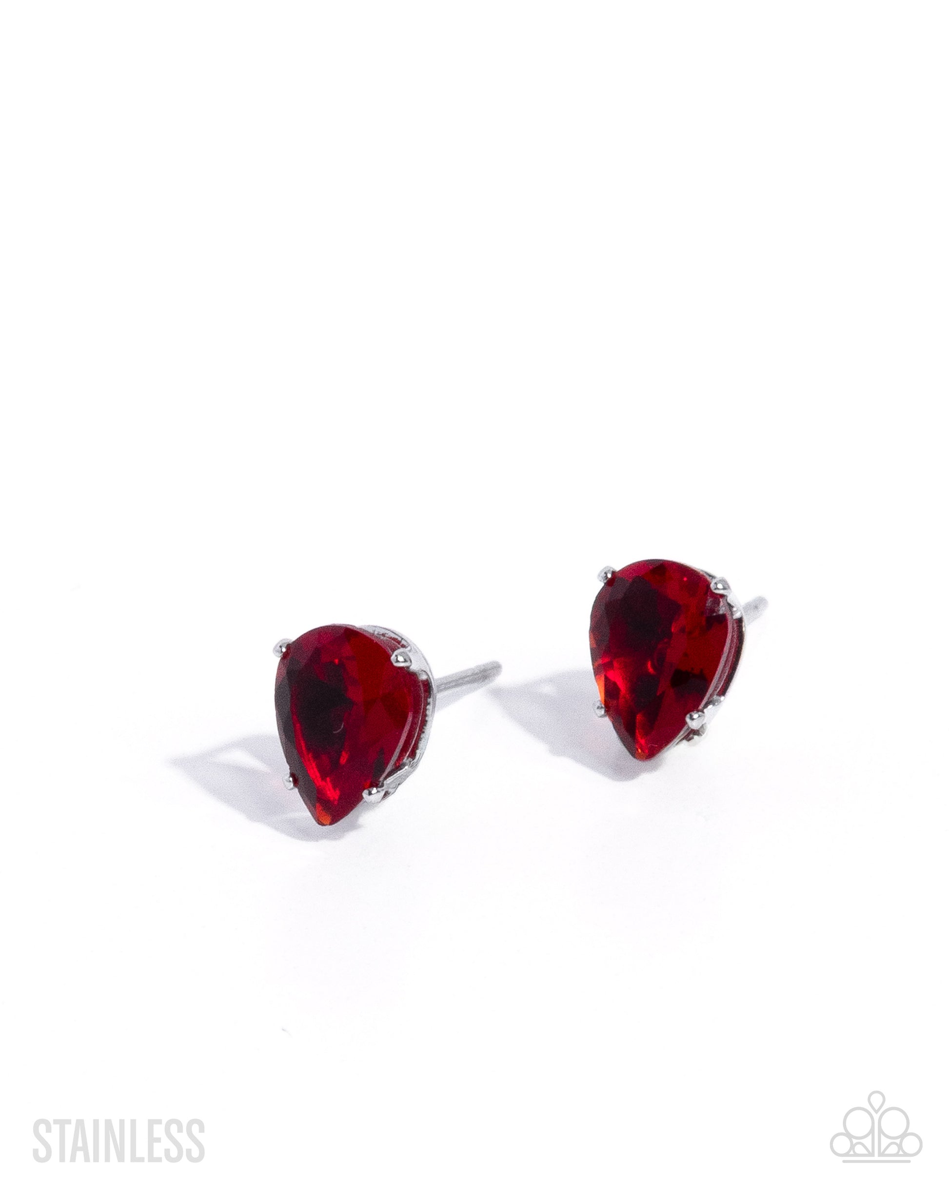 Teardrop Transit - Red Post Earring - Paparazzi - Dare2bdazzlin N Jewelry